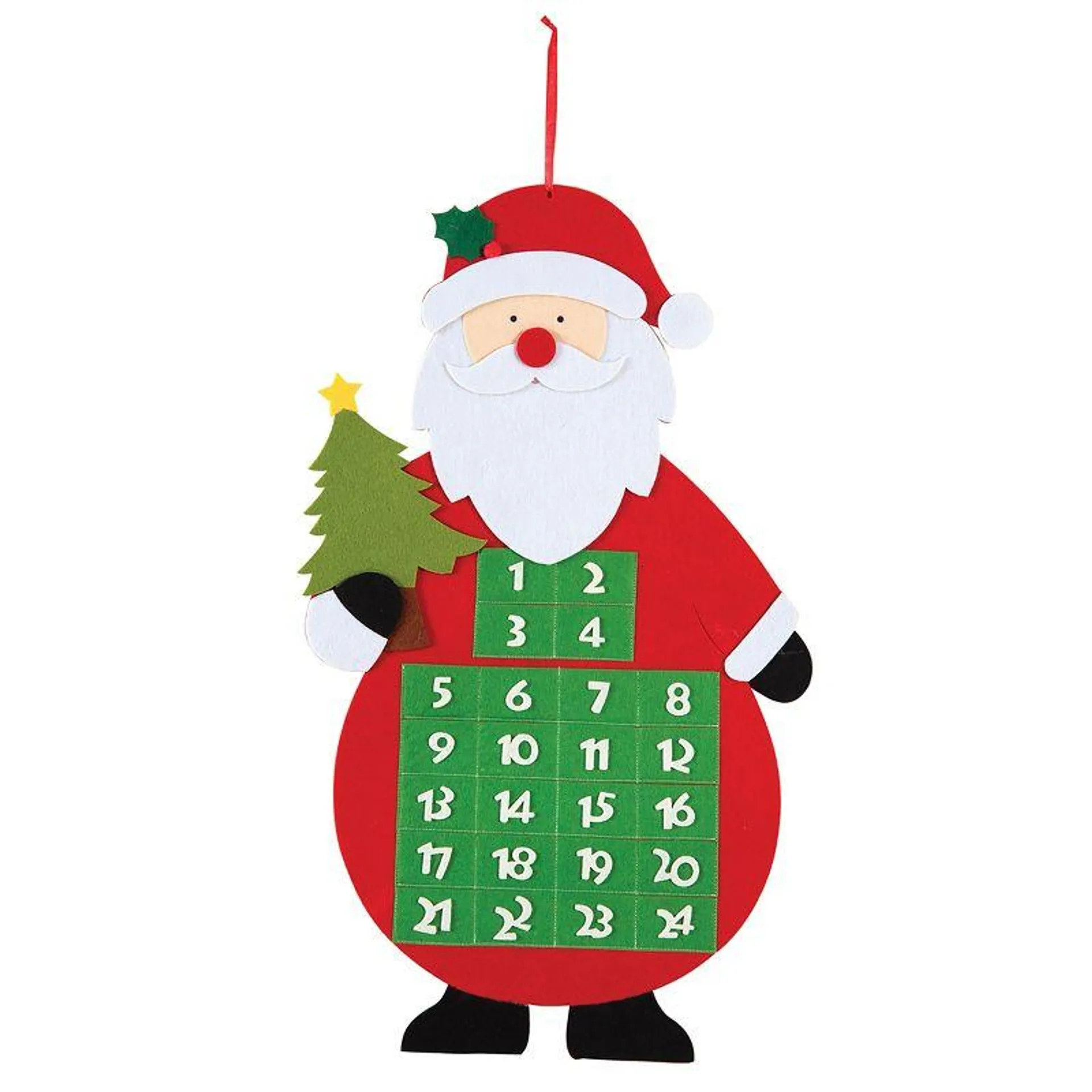 C&F Home Santa w/ Tree Advent Calendar