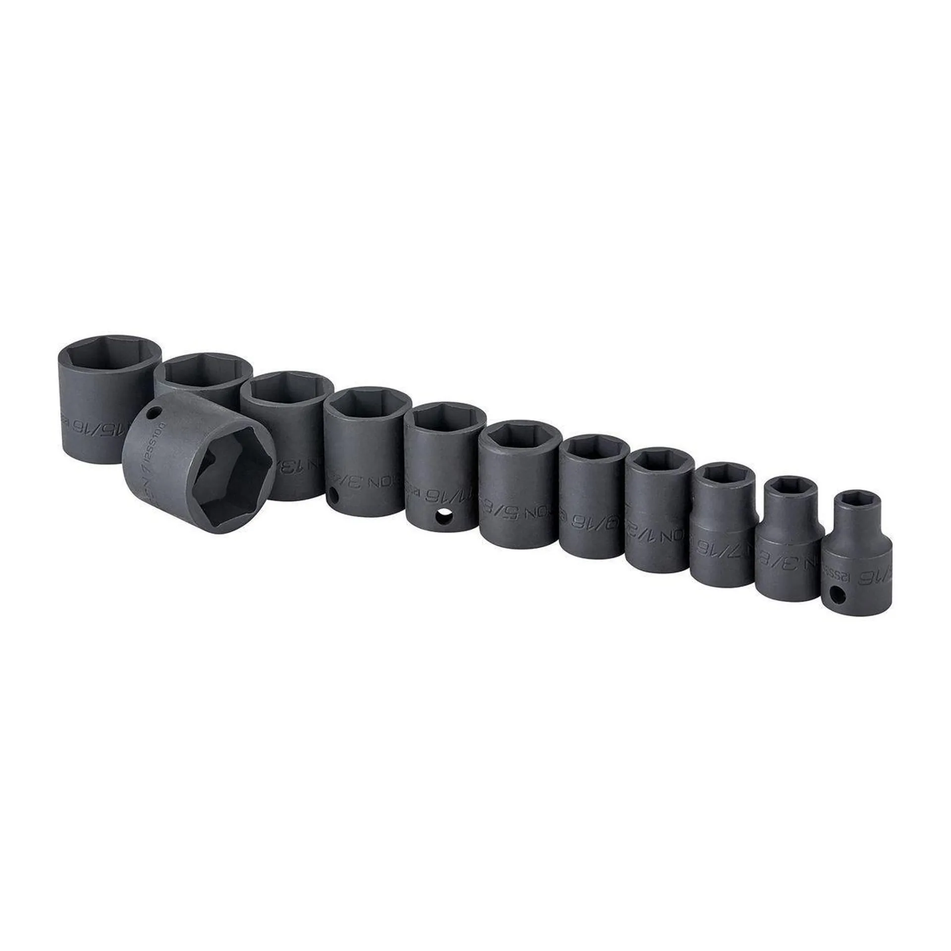 3/8 in. Drive SAE Professional Impact Socket Set, 12-Piece