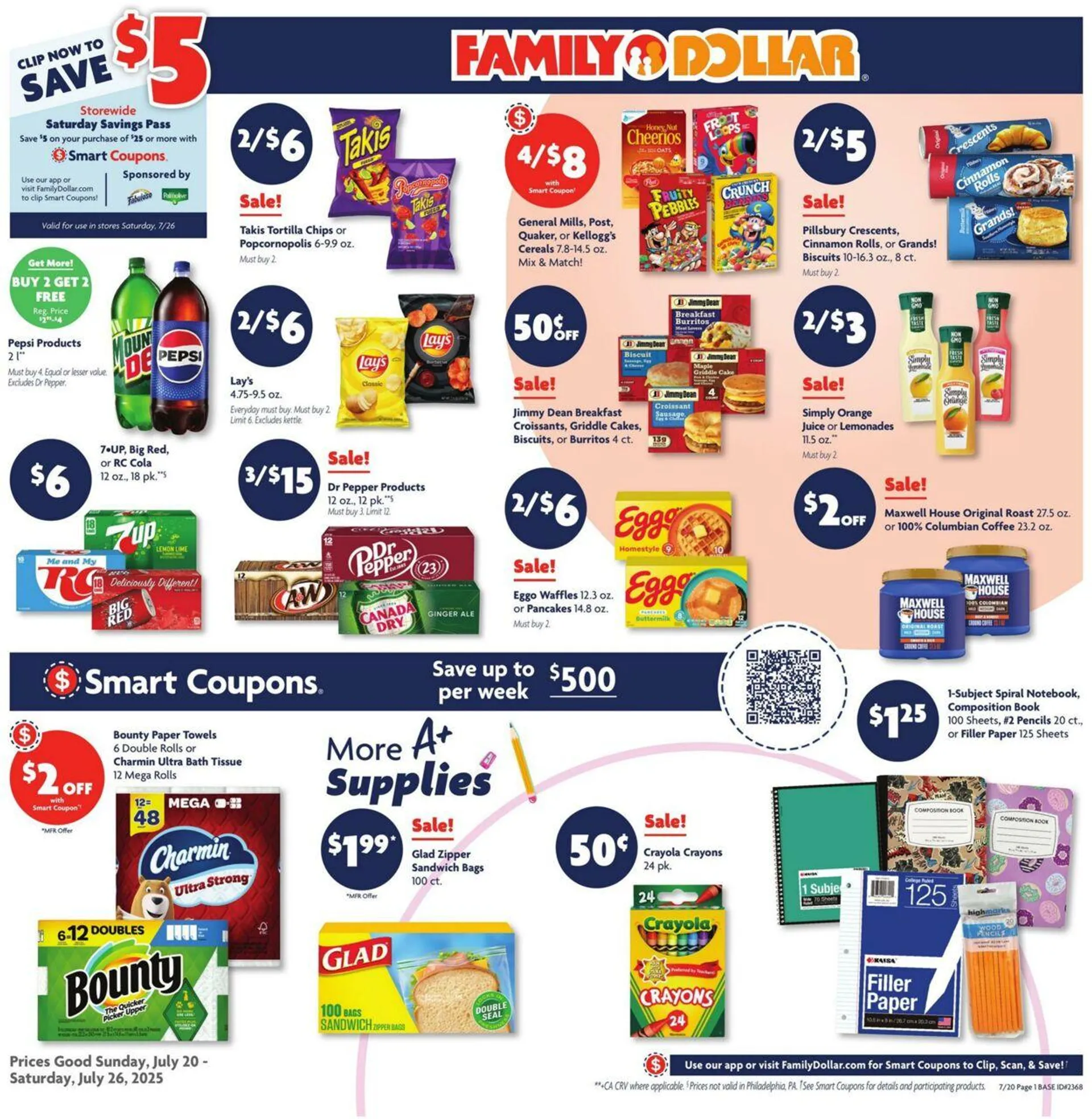 Weekly ad Family Dollar Current weekly ad from July 20 to July 26 2025 - Page 1