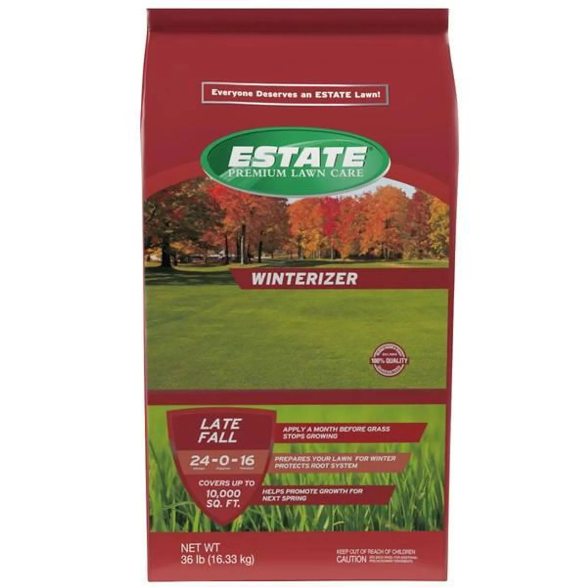 10,000 sq. ft. 36 lb Late Fall Premium Winterizer 24-0-16