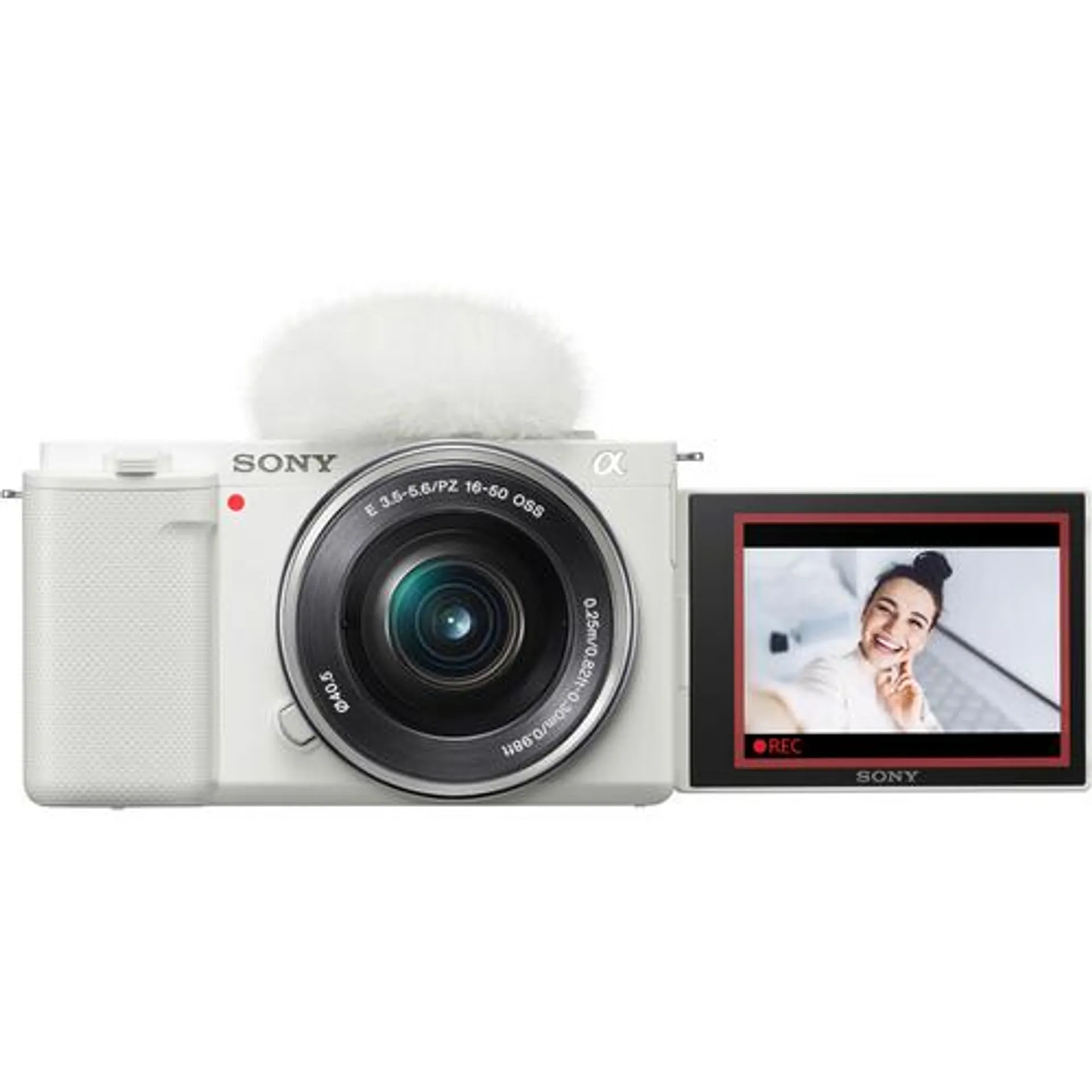 Sony Alpha ZV-E10 Interchangeable Lens Mirrorless Vlog Camera w/ 16-50mm Lens (White)