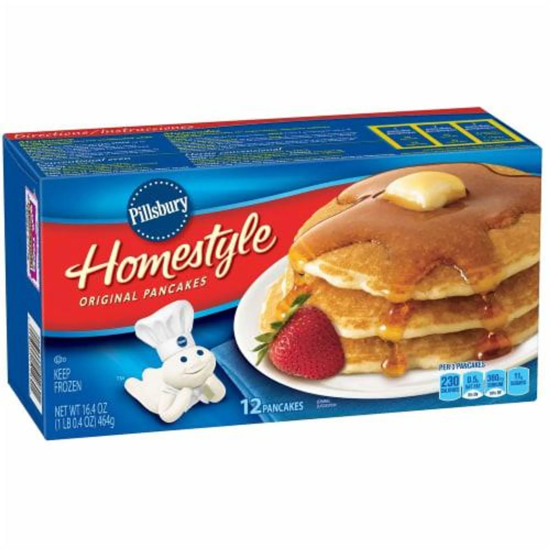 Pillsbury Homestyle Original Pancake, 16.4 Ounce -- 12 per case.