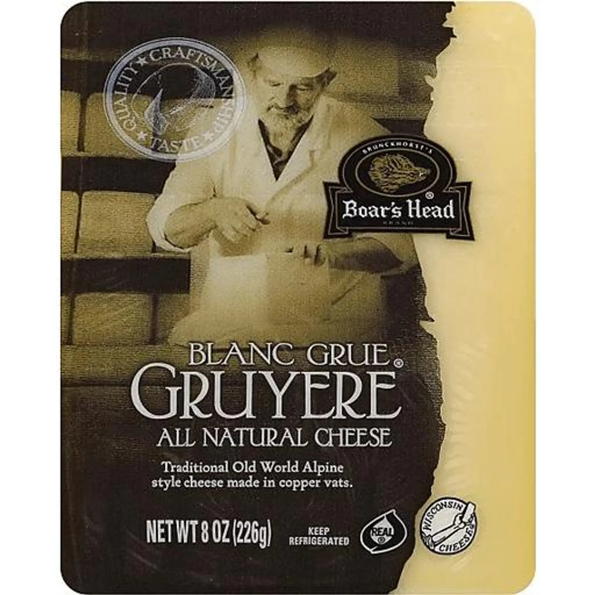 Boar's Head Blanc Grue Gruyere Cheese 8 oz