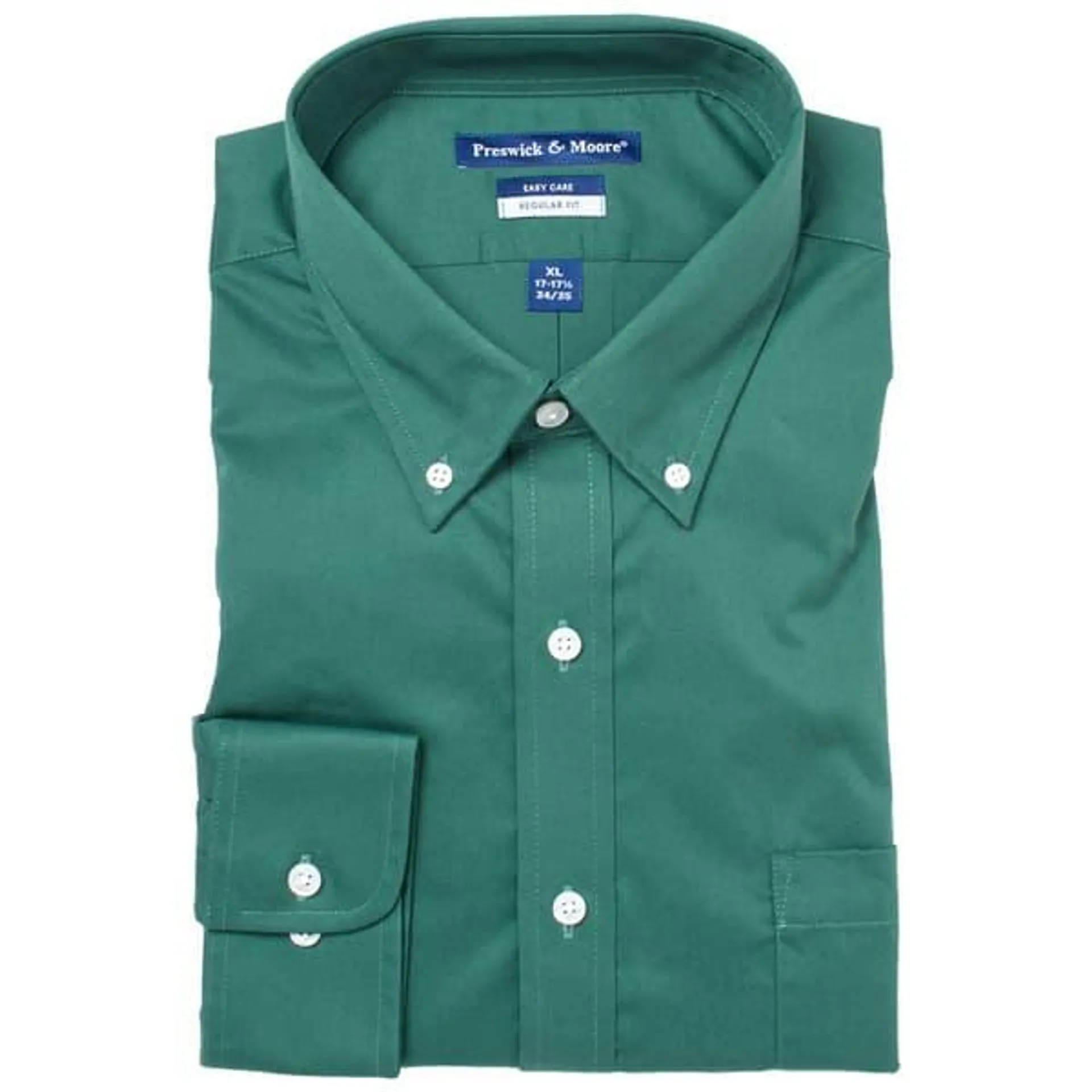 Mens Preswick & Moore® Comfort Stretch Dress Shirt-Midnight Moss