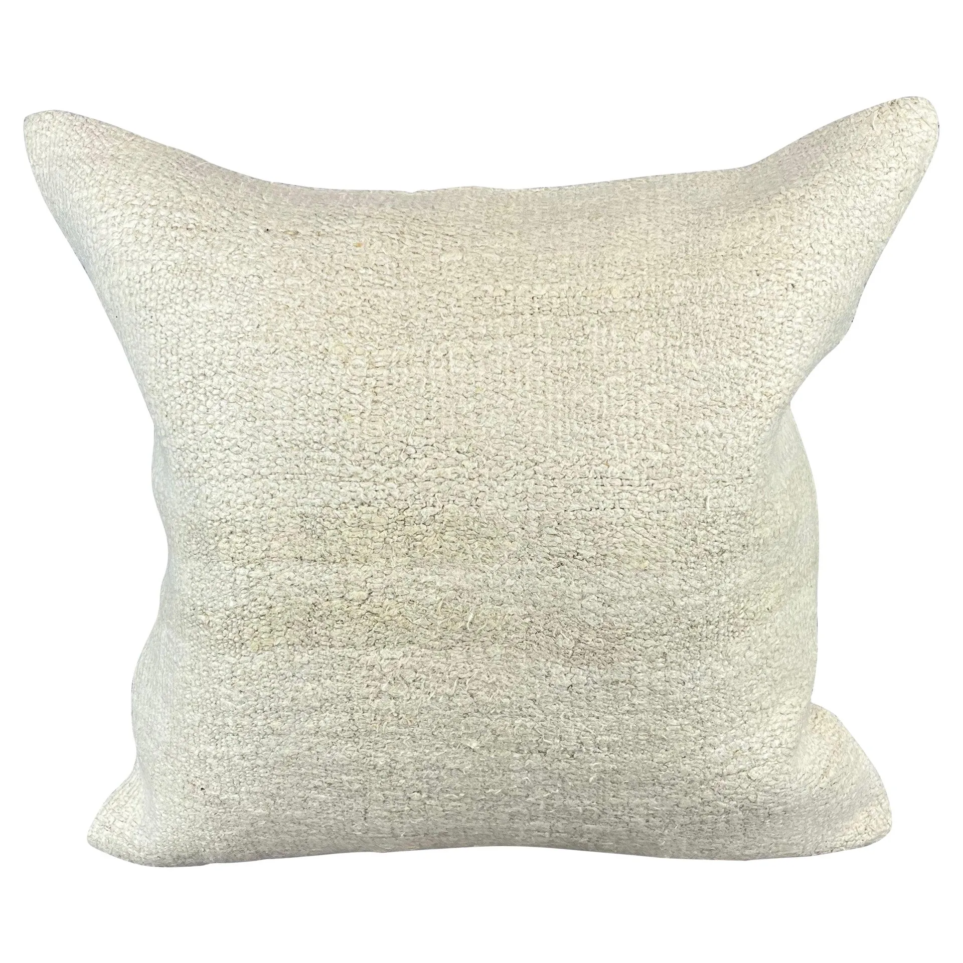 20 x 20 Hemp Turkish Cushion Natural Grayish White Pillow Cushion Cover #6560