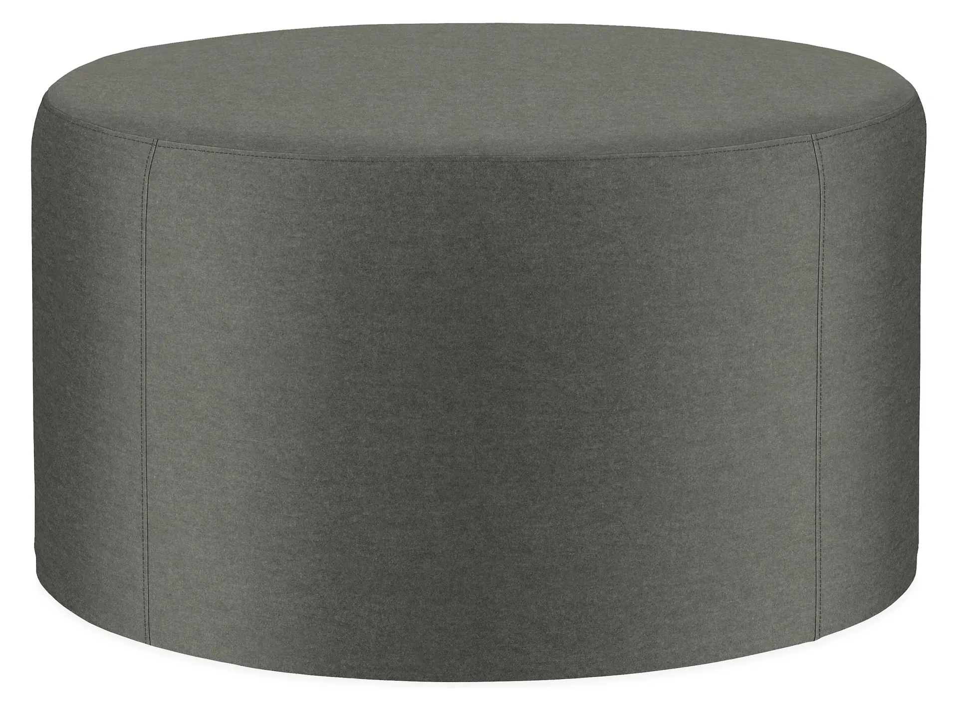 Aero 27 diam 15h Round Ottoman in Vick Charcoal