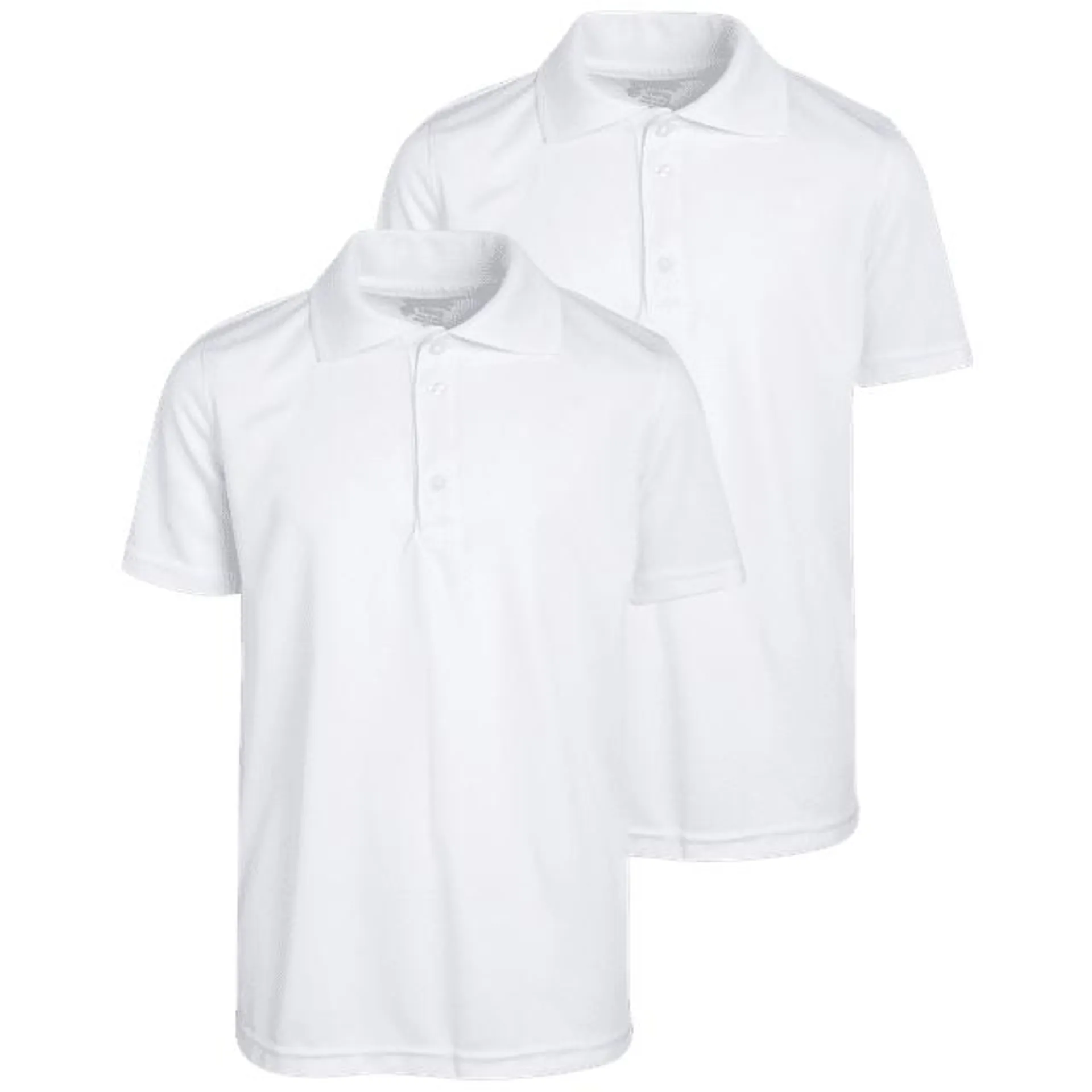 Beverly Hills Polo Club Boys' School Uniform Short Sleeve Polo Shirt - 2 Pack Performance Dry Fit Polo (4-16)