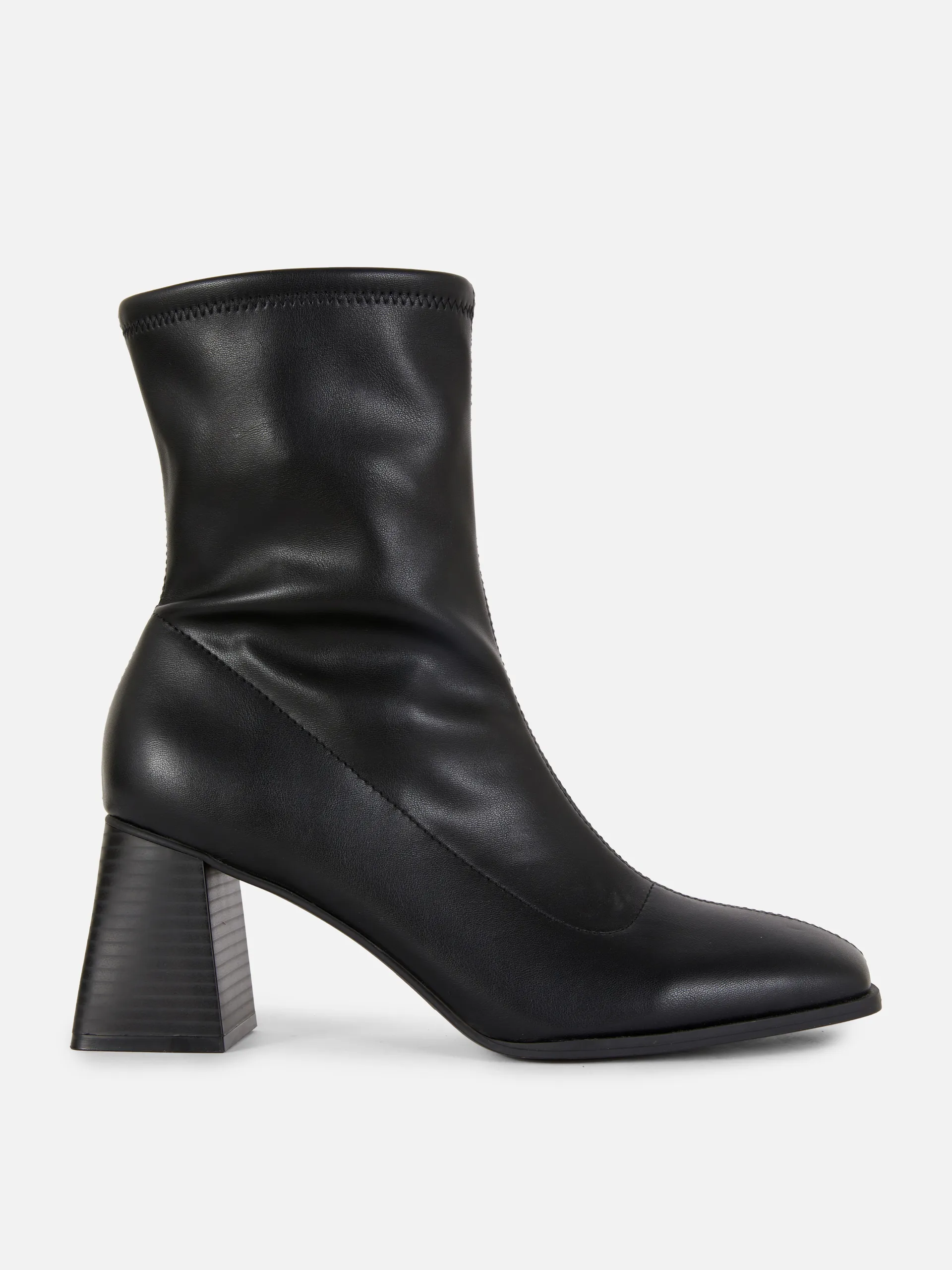 Square Toe Stretch Ankle Boot