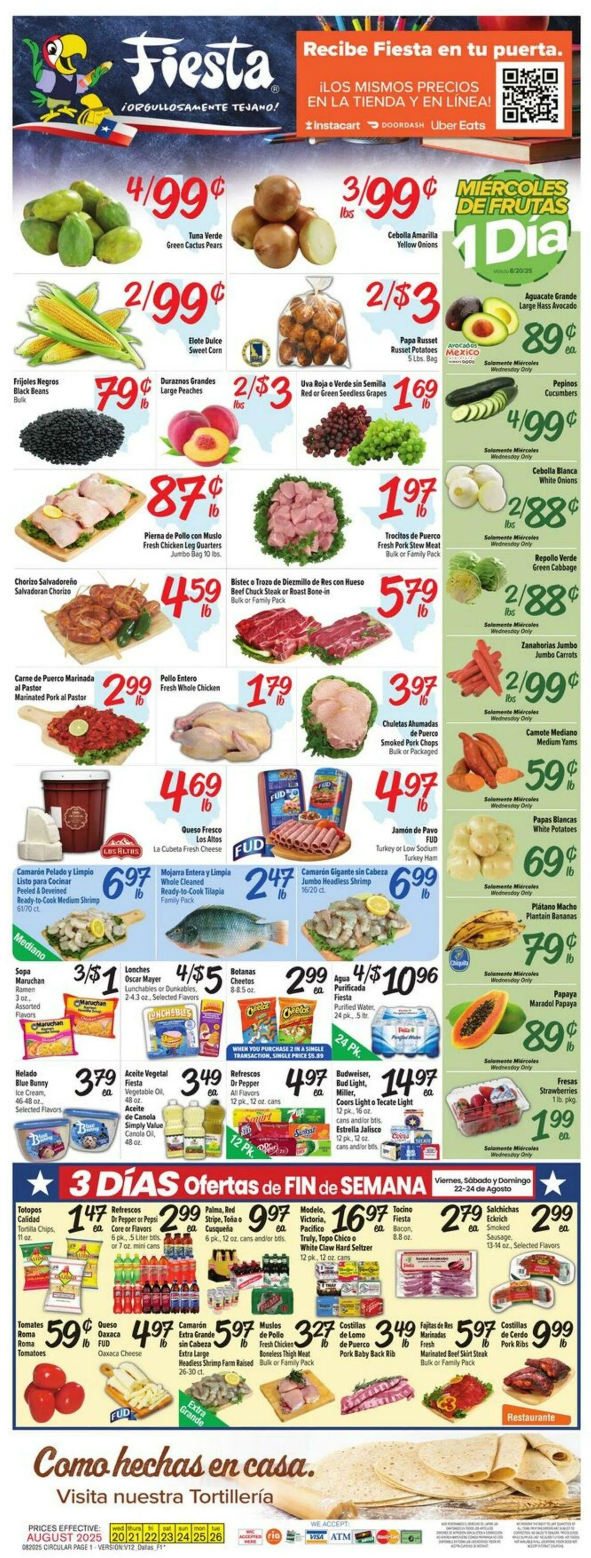 Weekly ad Fiesta Mart from August 20 to August 26 2025 - Page 1