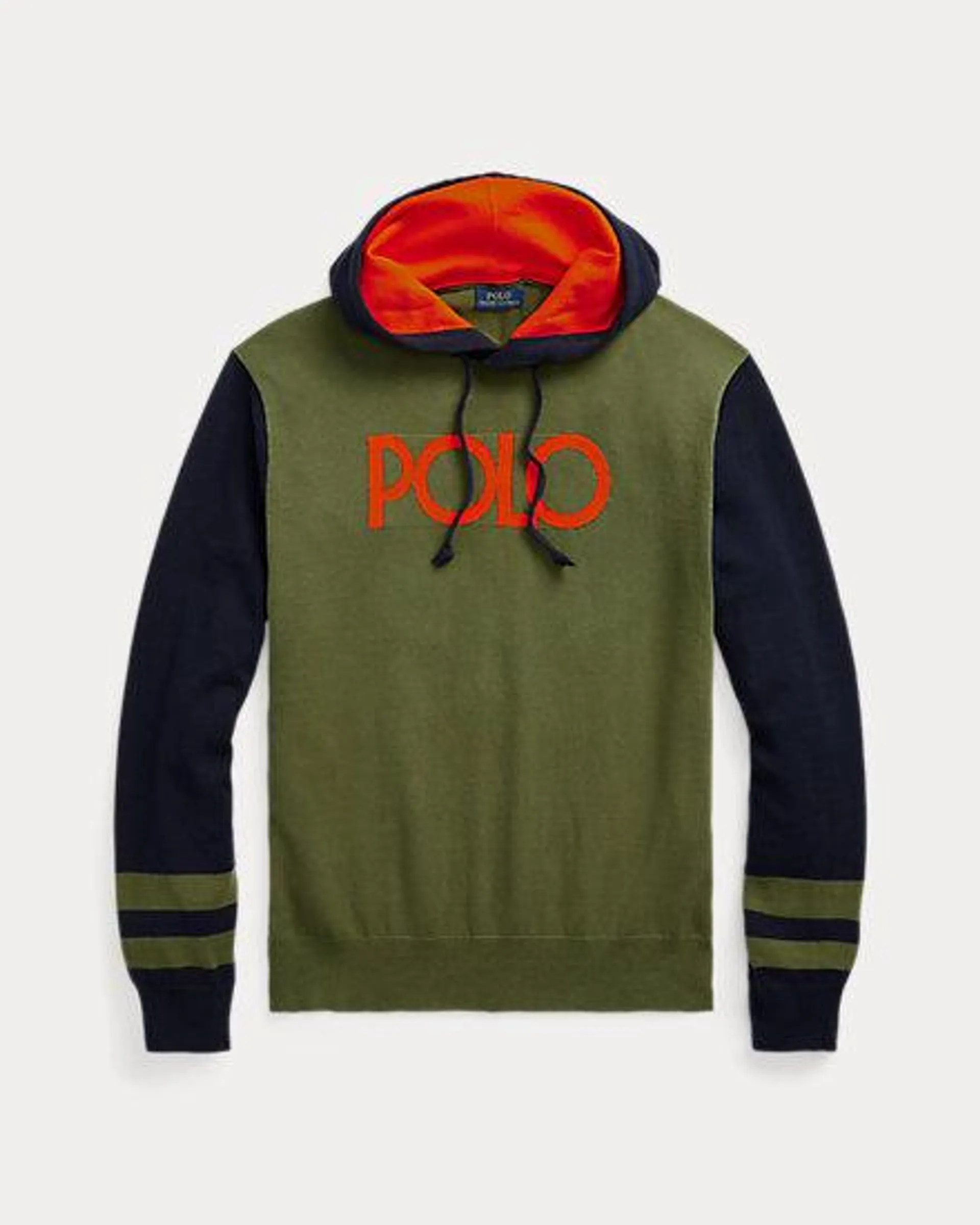Logo Color-Blocked Cotton Hooded Sweater