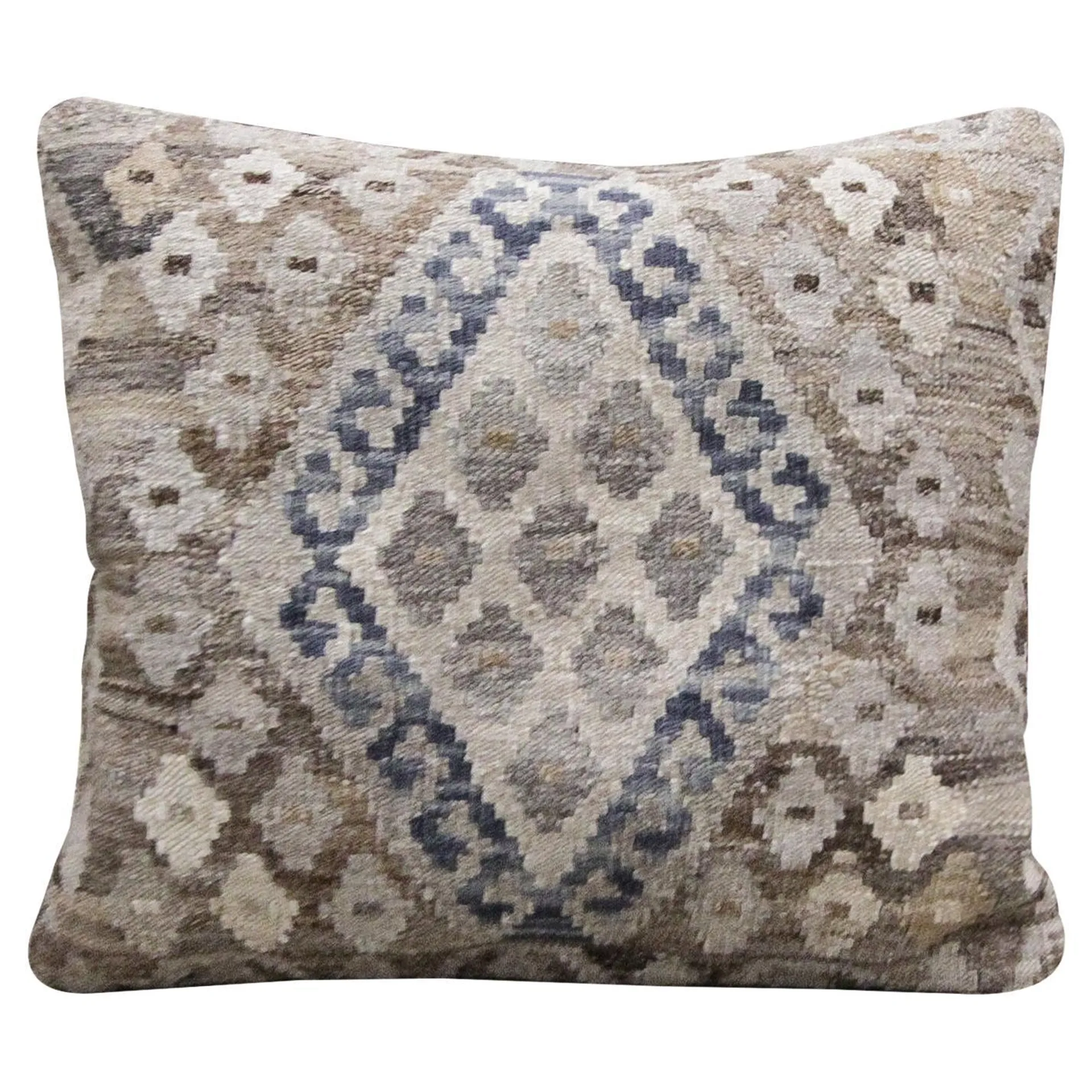 Handmade Beige Cushion Cover Scandinavian Modern Kilim Cushion Pillow