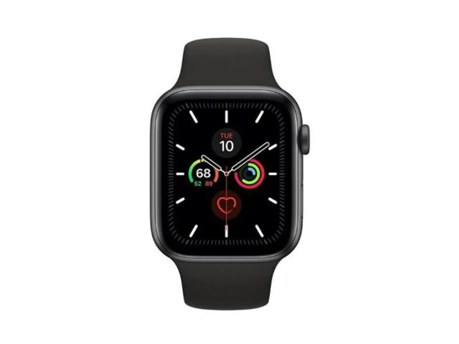 Apple Watch Series 5, 44mm, GPS + Cellular, Space Grey Aluminium Case with Black Sport Band