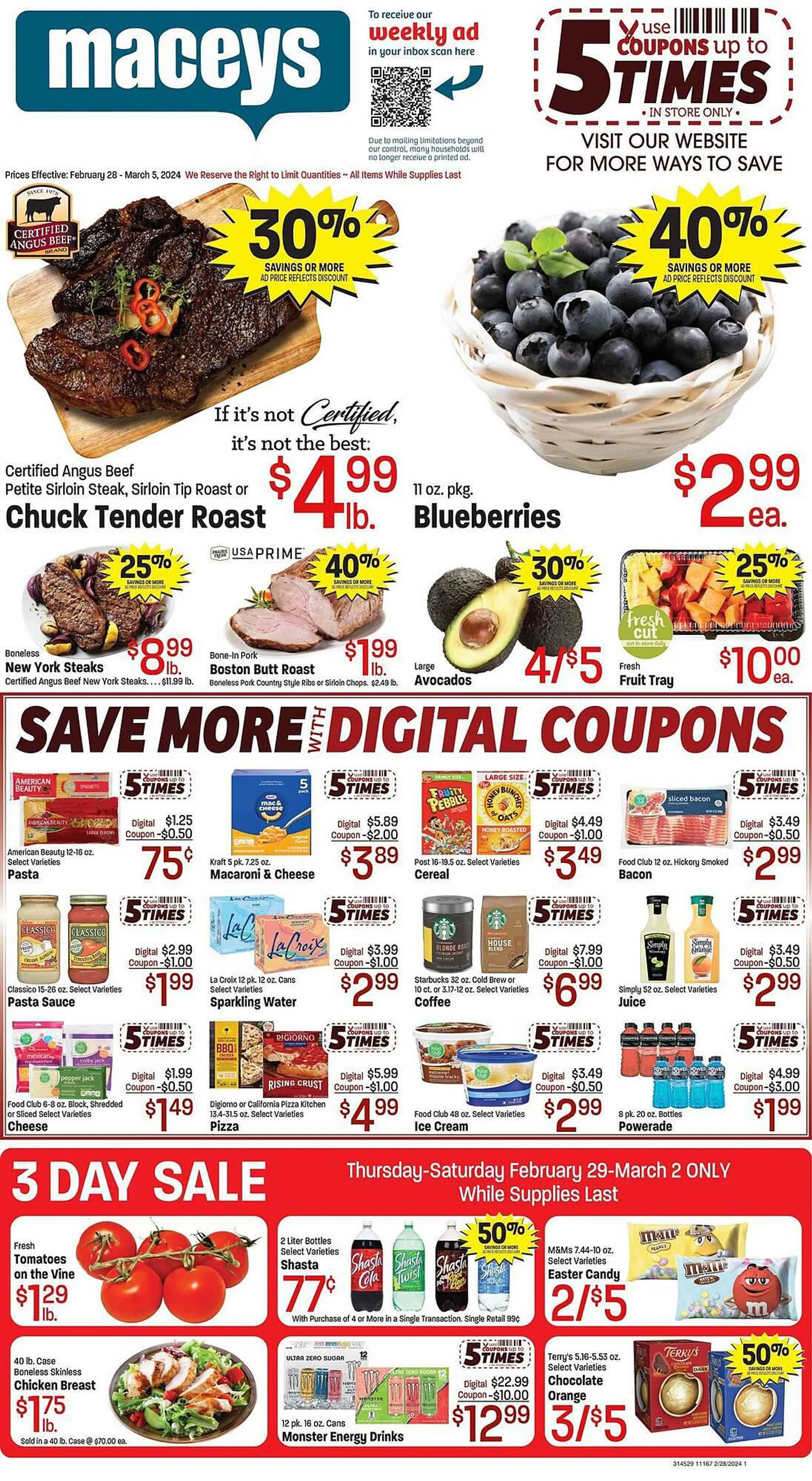 Weekly ad Maceys Weekly Ad from February 29 to March 6 2024 - Page 1