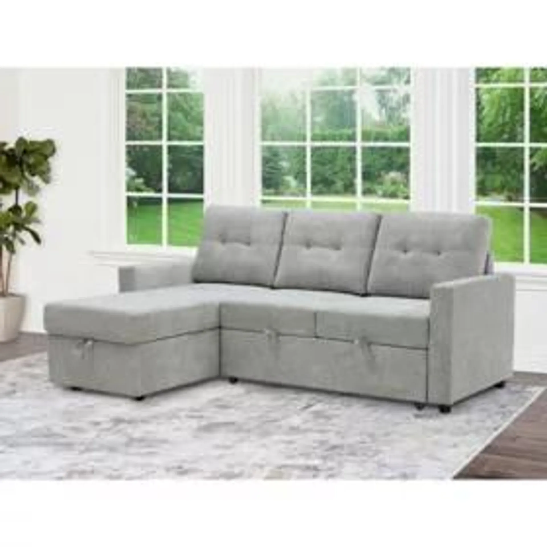 Kylie Storage Sectional with Pullout Bed, Assorted Colors