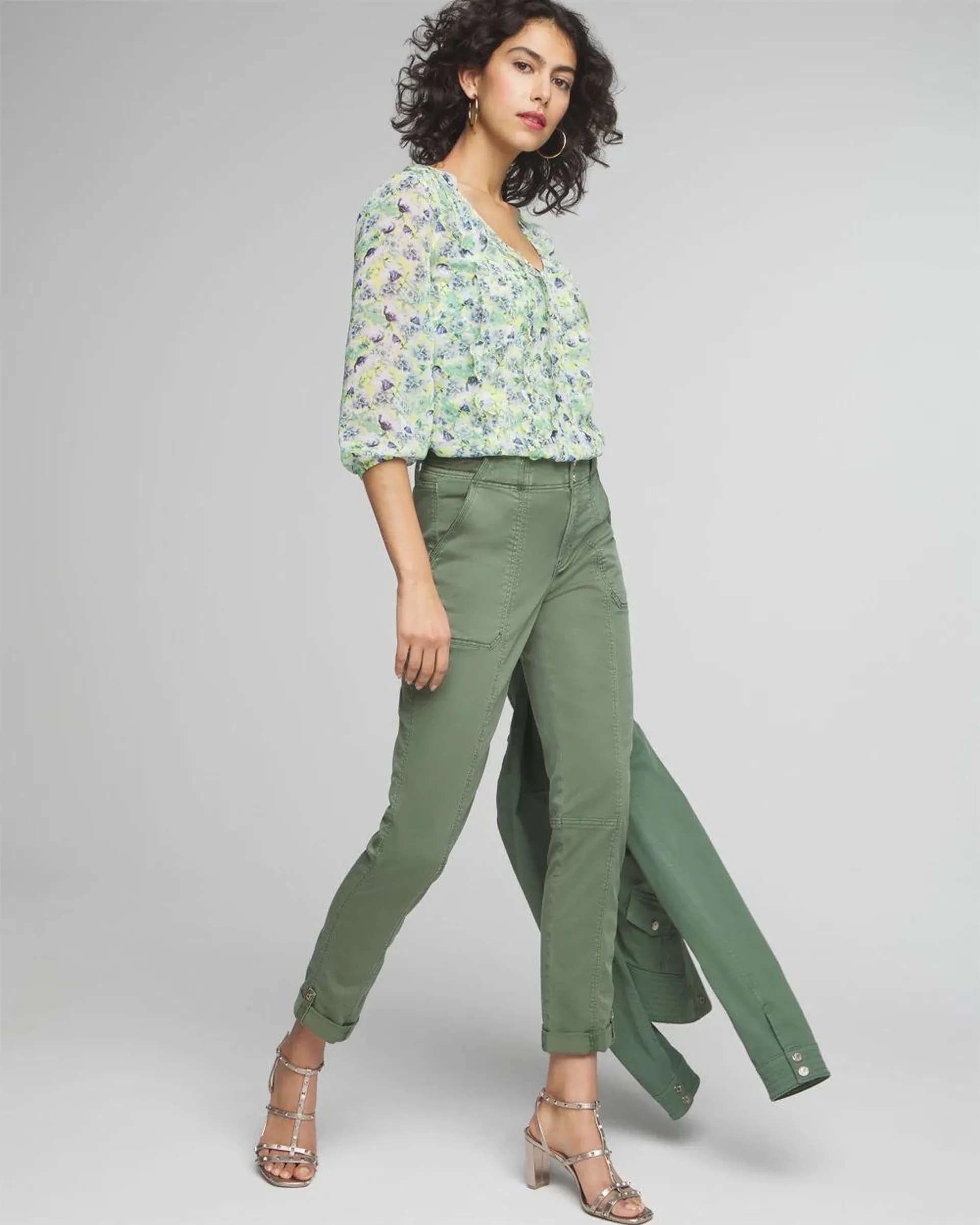 Mid-Rise Pret-A-Pedi Straight Crop Pants