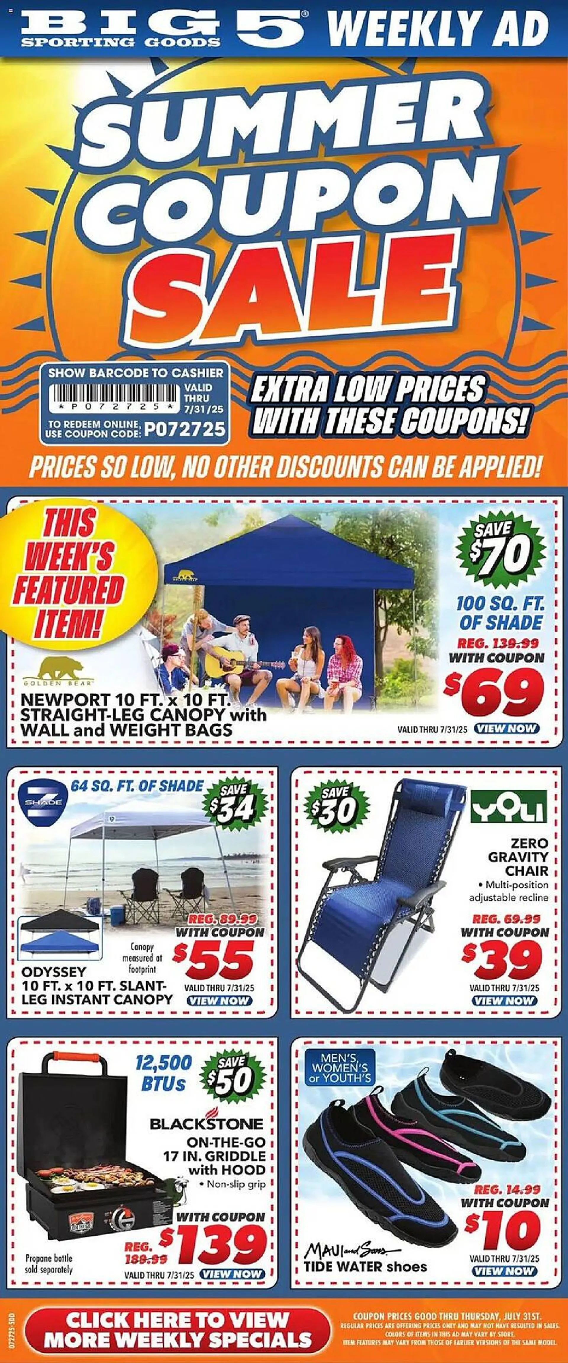 Weekly ad Big 5 Weekly Ad from July 27 to July 31 2025 - Page 1
