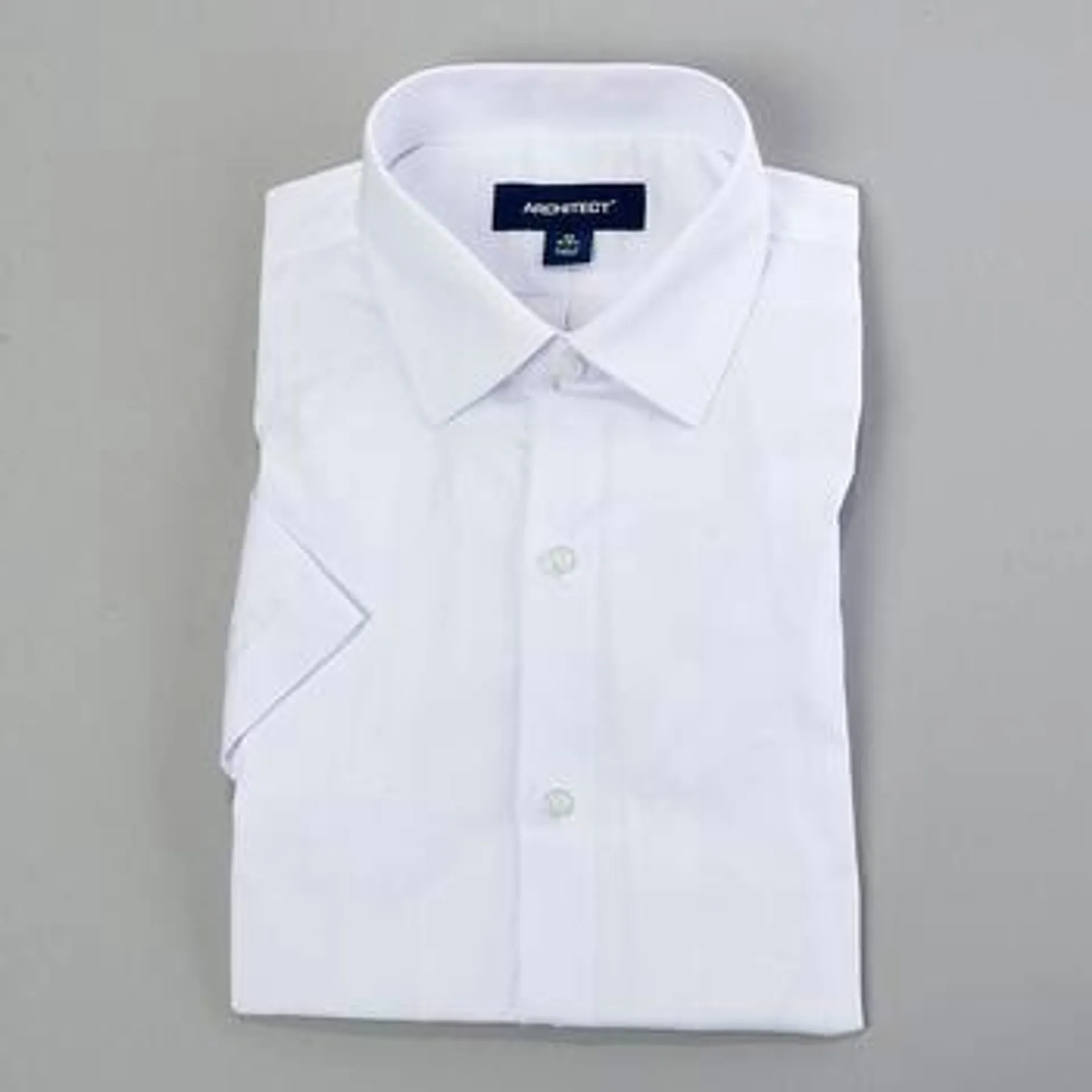 Mens Architect® Short Sleeve Regular Fit Dress Shirt - White