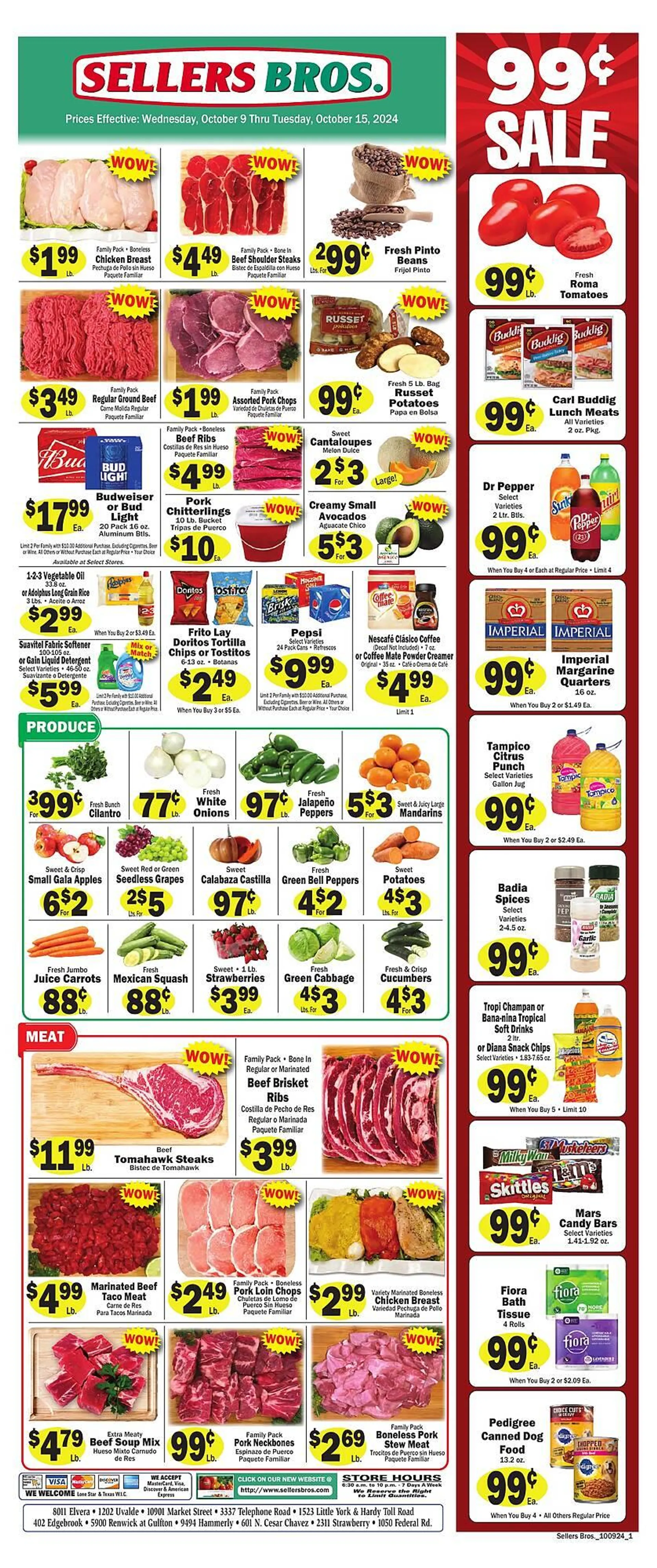 Sellers Bros Weekly Ad - 1