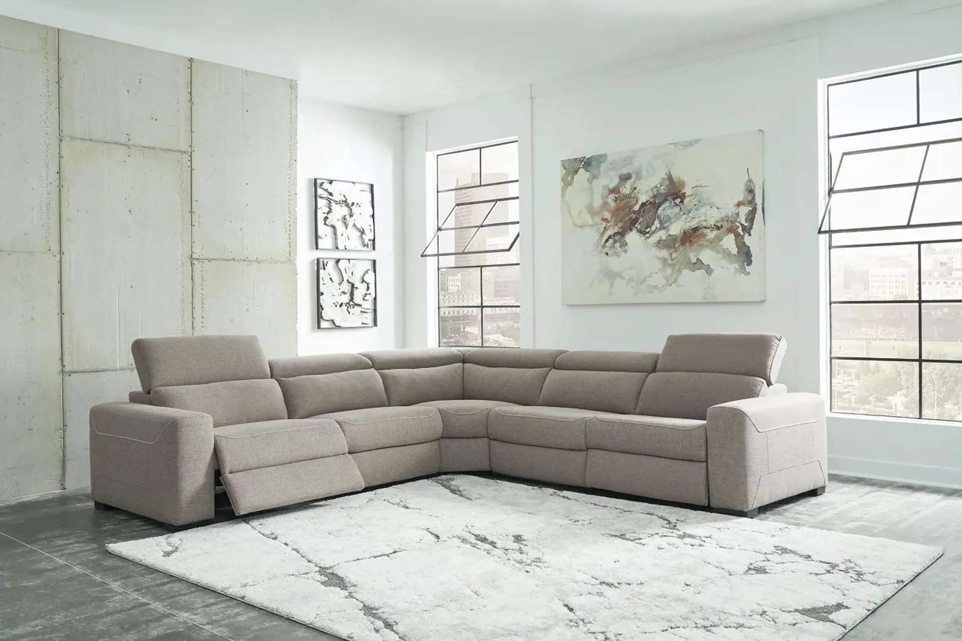 Mabton 5-Piece Dual Power Reclining Sectional