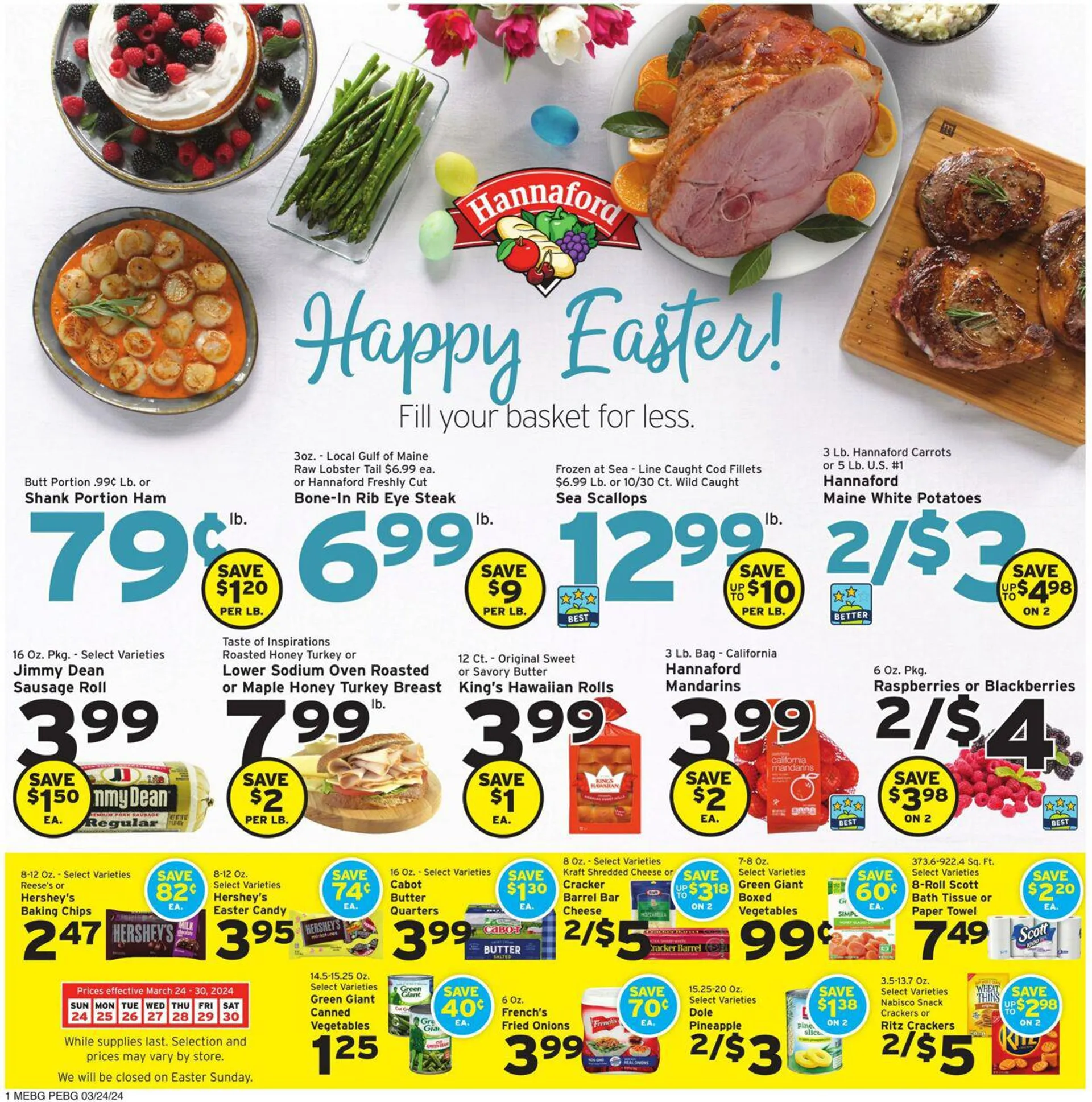 Weekly ad Hannaford Current weekly ad from March 24 to March 30 2024 - Page 1