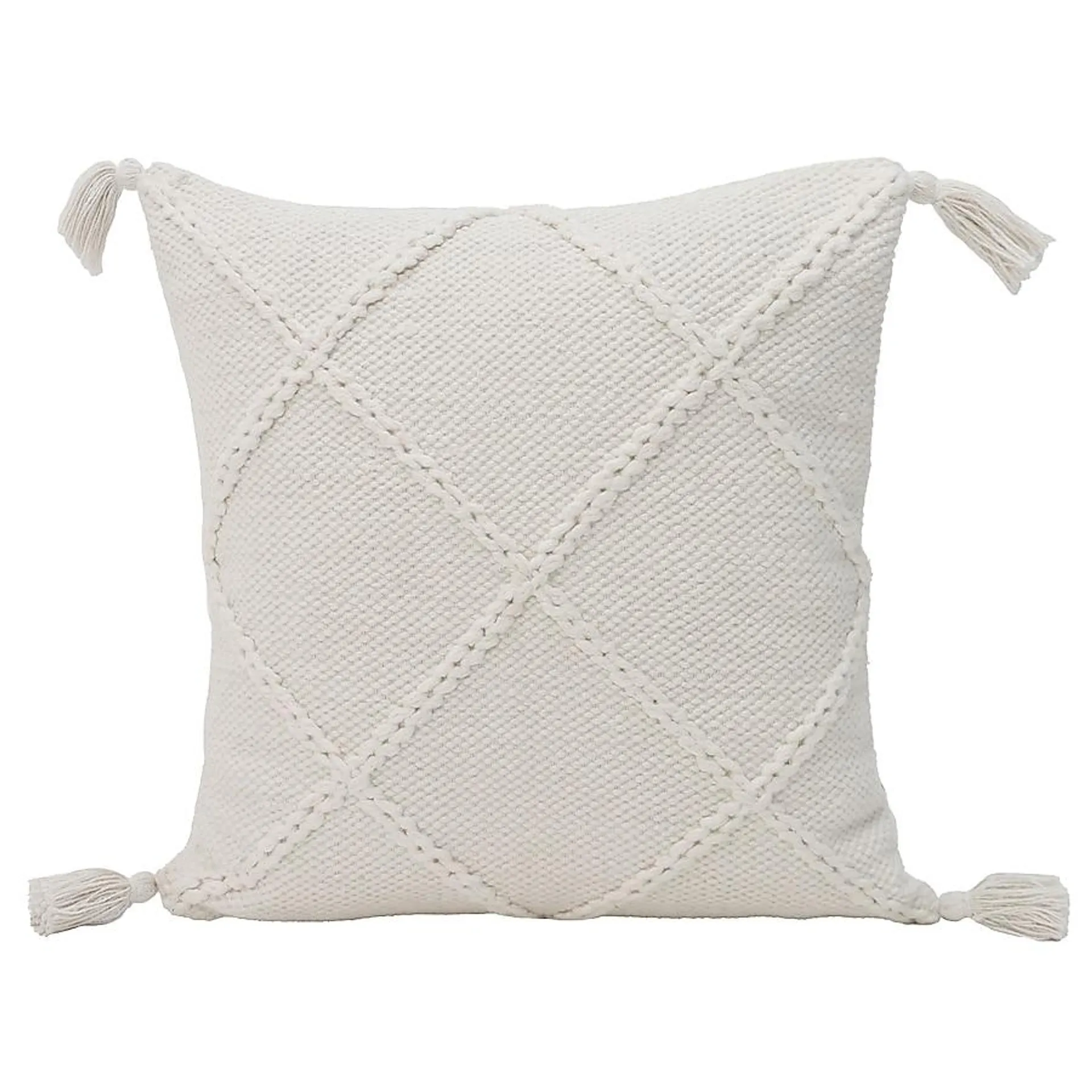 allen + roth 20-in x 20-in Off-white Indoor Decorative Pillow