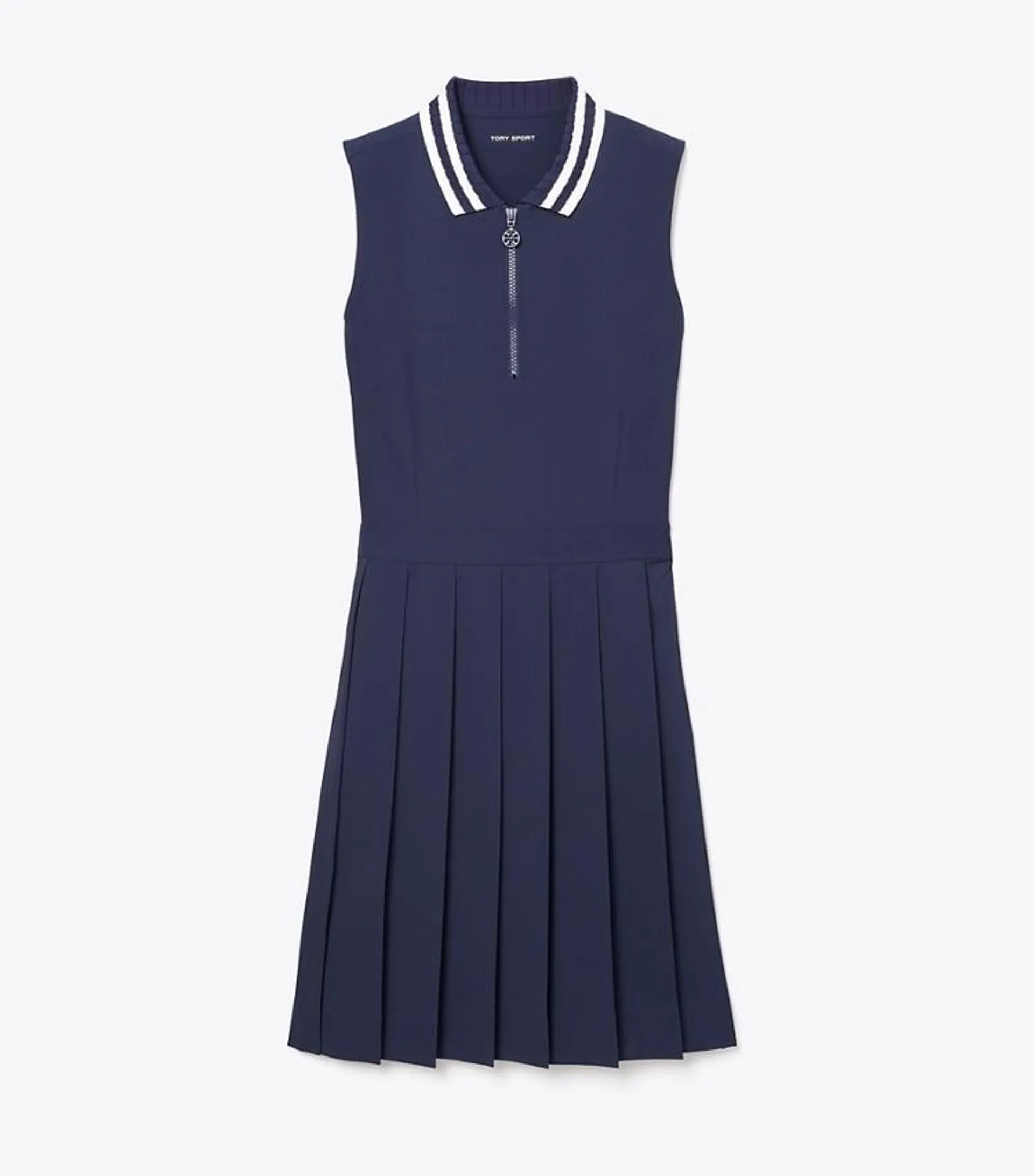 PERFORMANCE PLEATED COLLAR GOLF DRESS