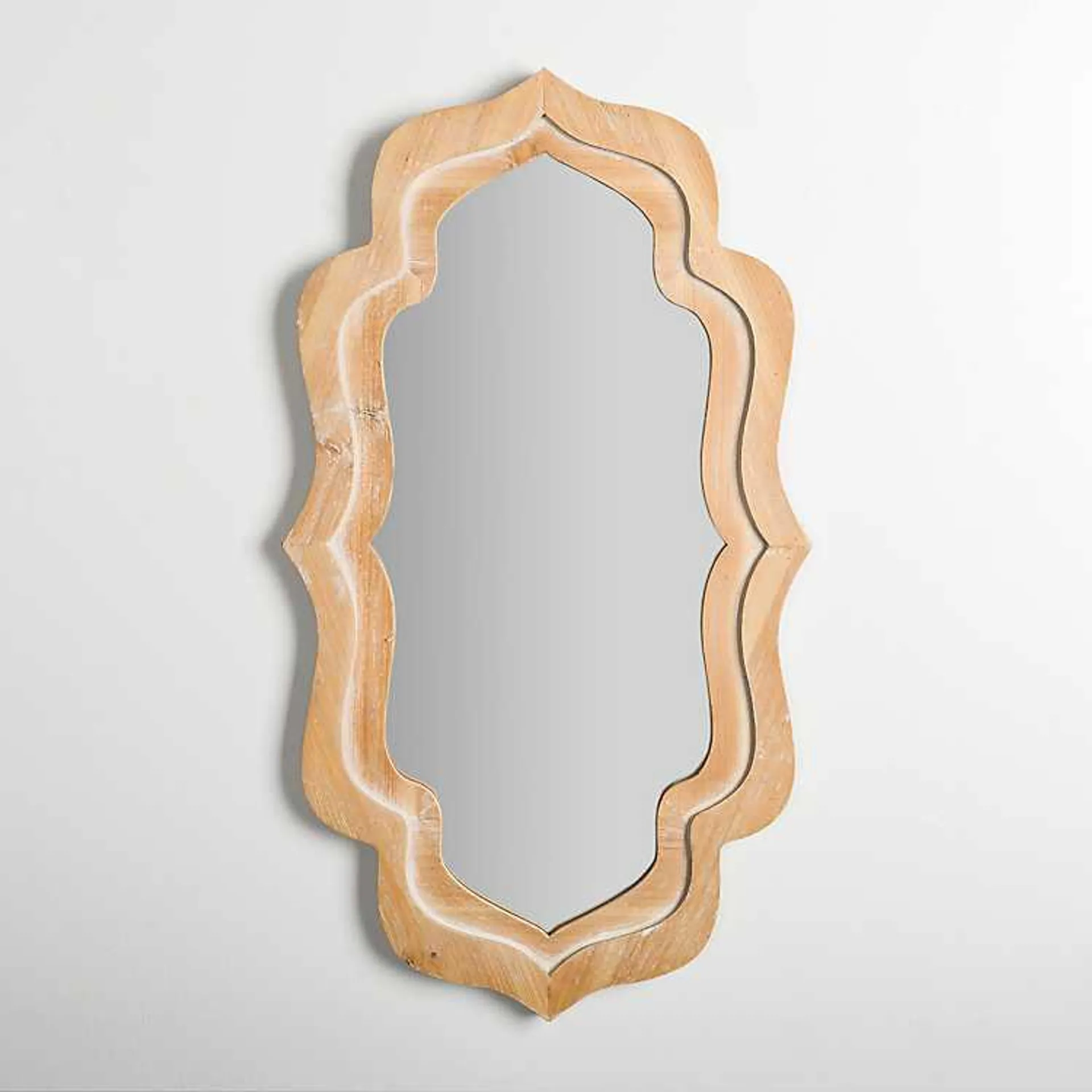 Natural Wood Fleur Wall Mirror