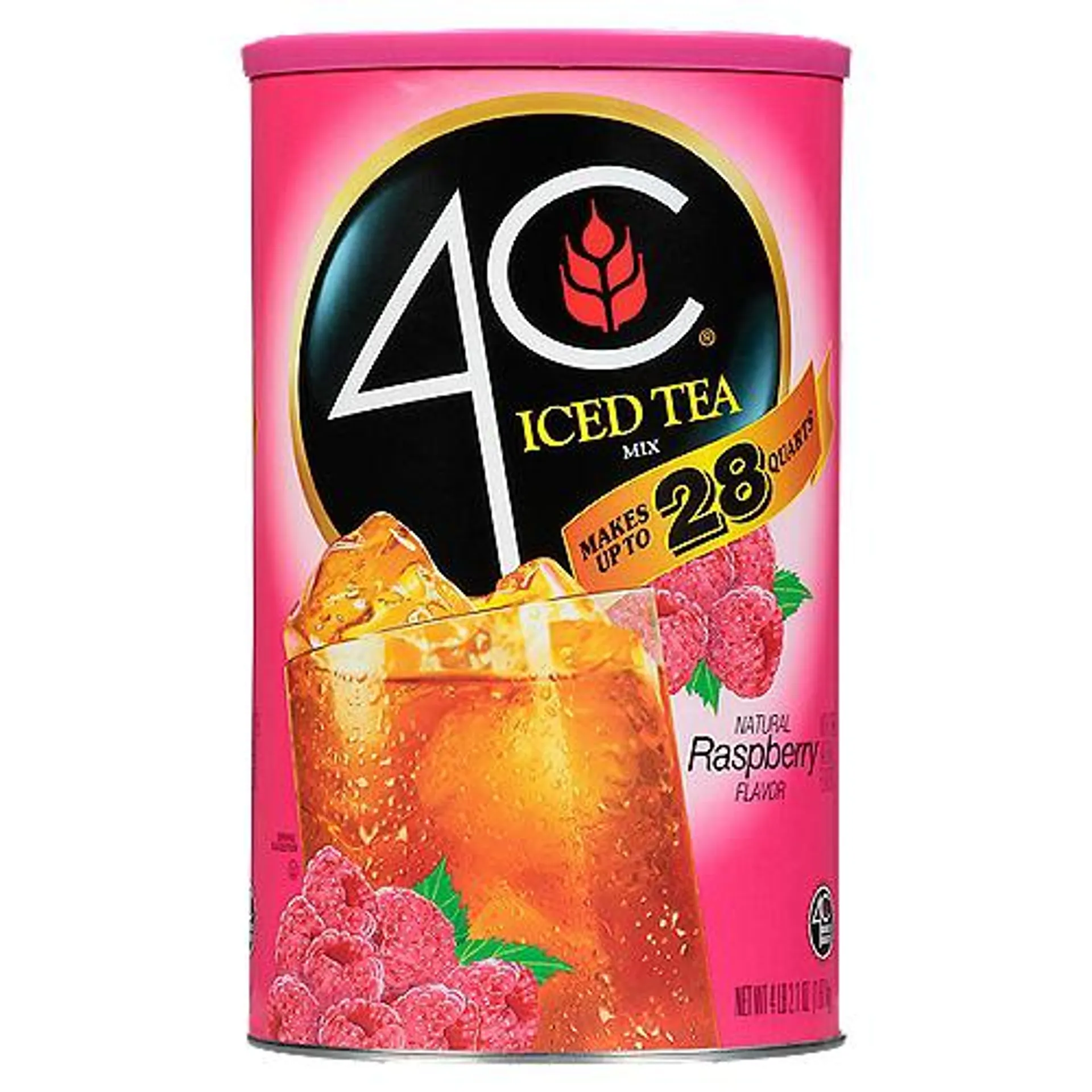 4C Natural Raspberry Flavor, Iced Tea Mix, 70.3 Ounce