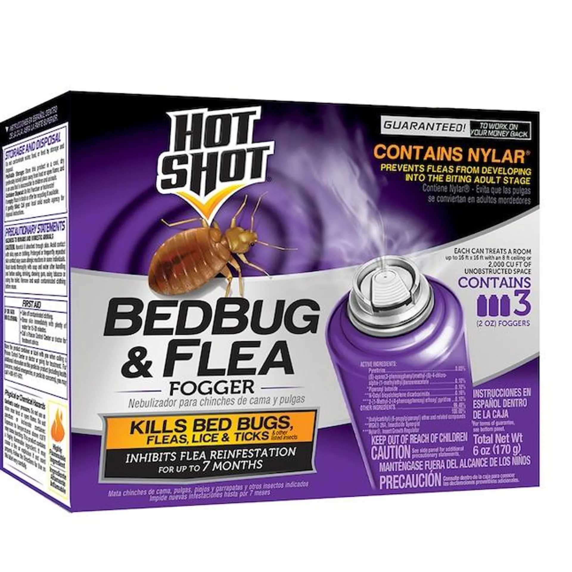 Hot Shot 2-oz Bedbug and Flea Insect Killer Fogger (3-Pack)