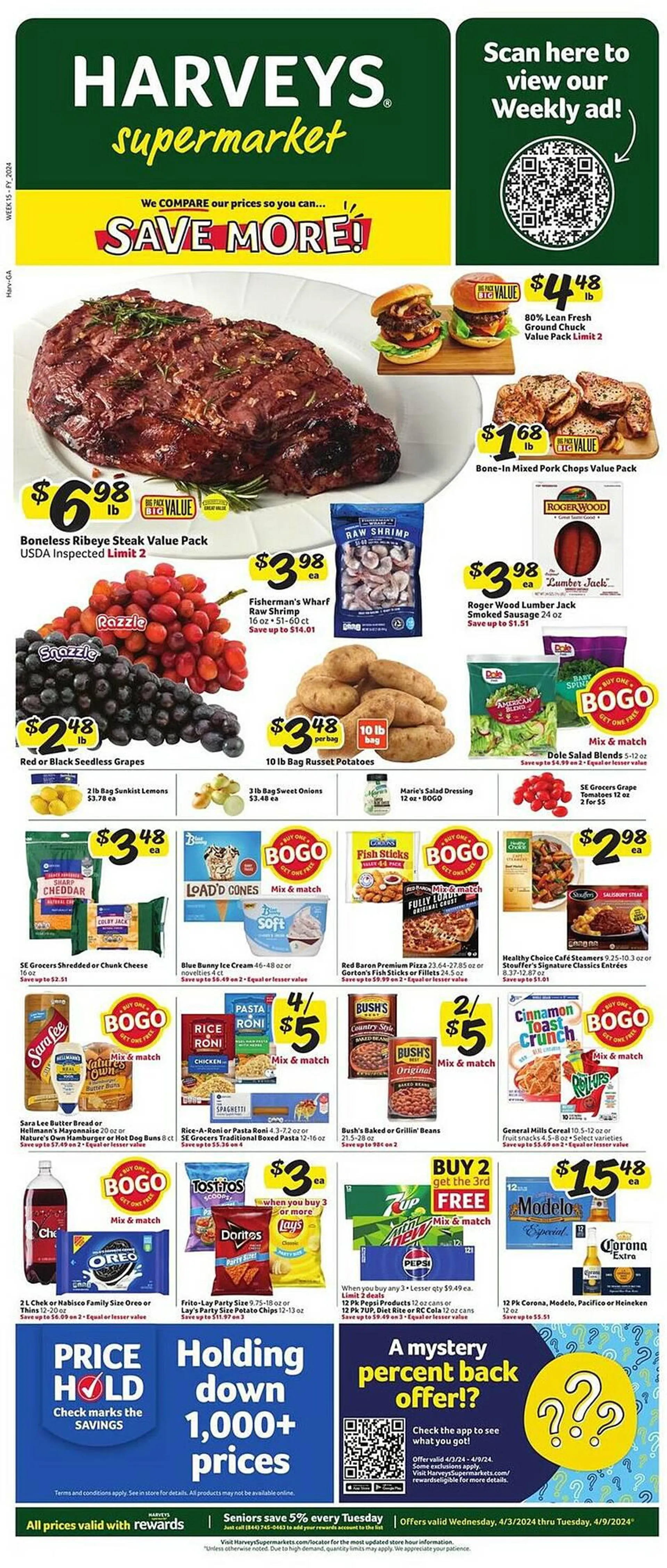 Weekly ad Harveys Supermarkets Weekly Ad from April 3 to April 9 2024 - Page 