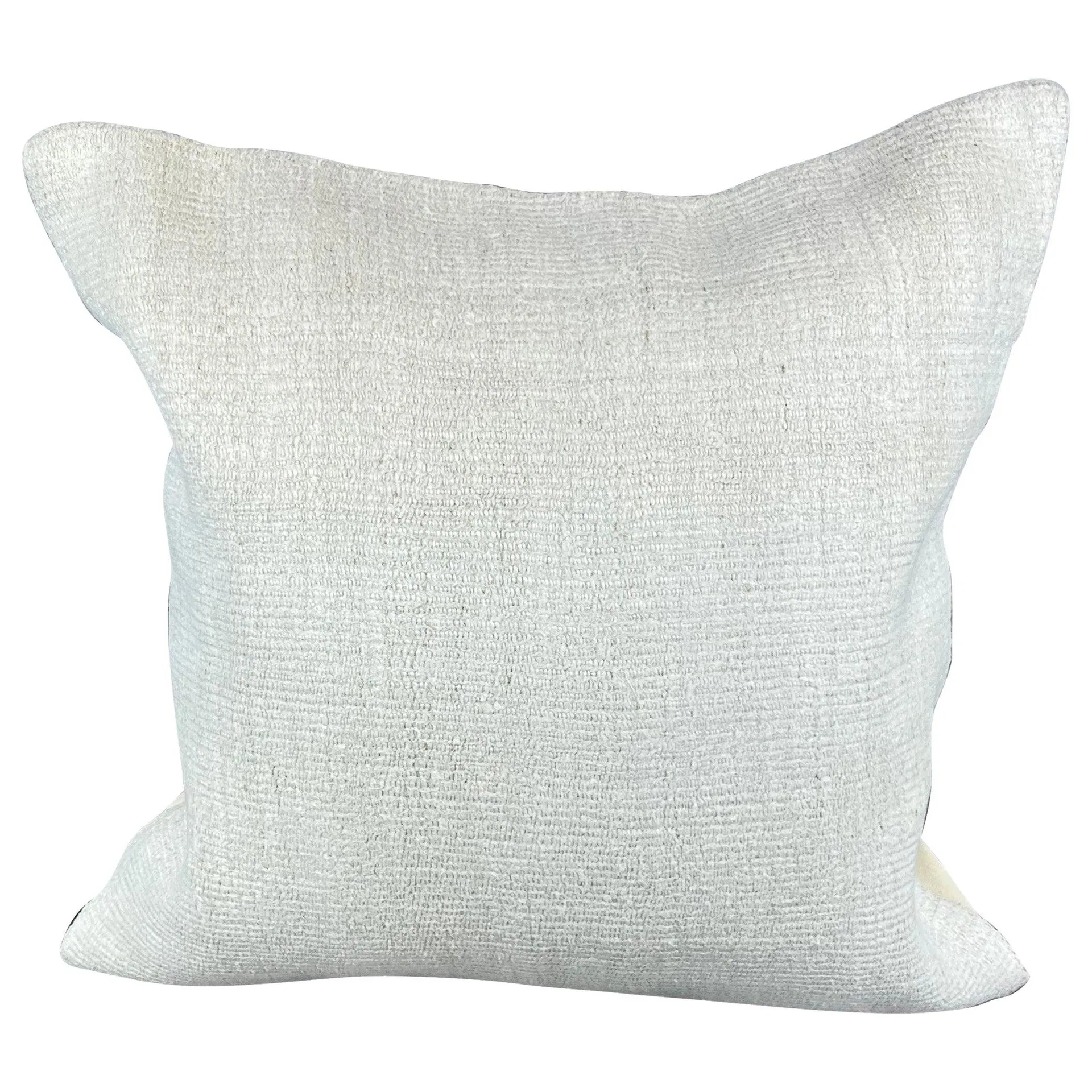 20 x 20 Hemp Turkish Cushion Natural Grayish White Pillow Cushion Cover #6551