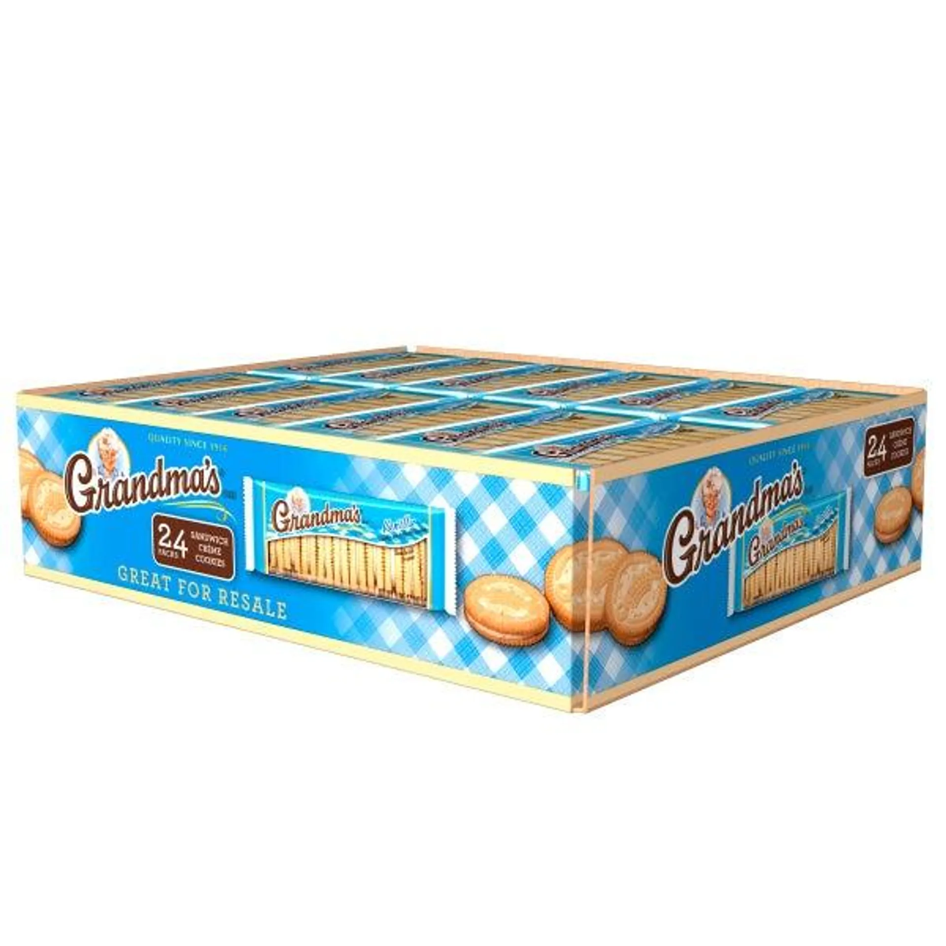 Grandma's Sandwich Creme Cookies, Vanilla, 3.245 oz, 24-Count