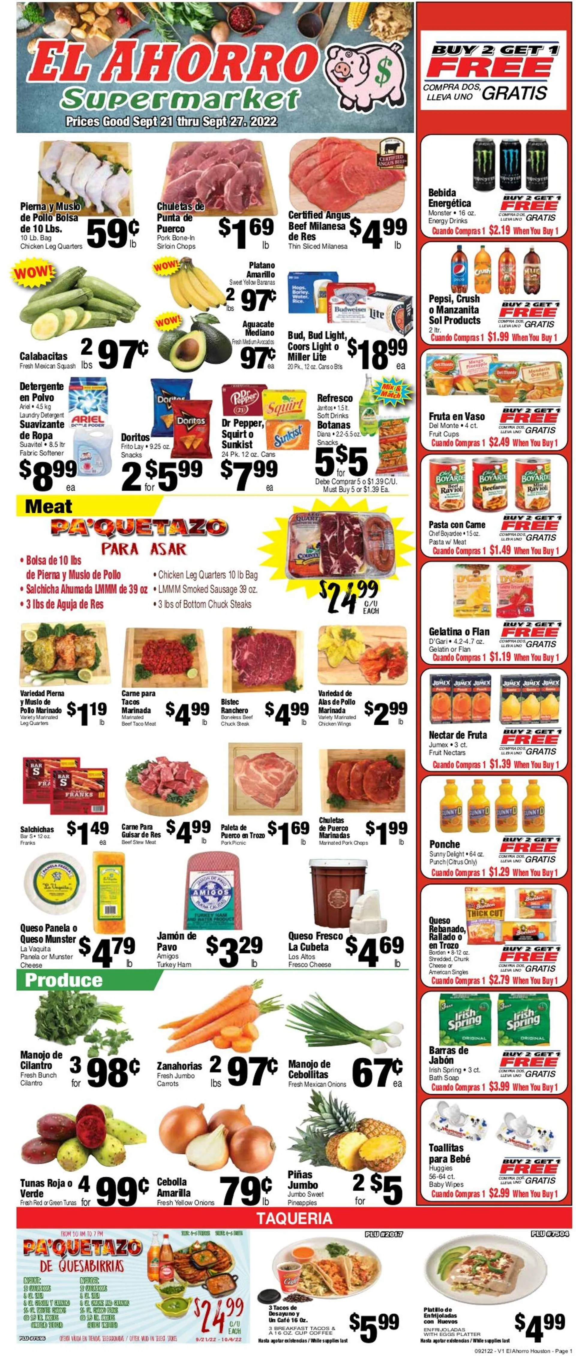 El Ahorro Supermarket Current weekly ad - 1