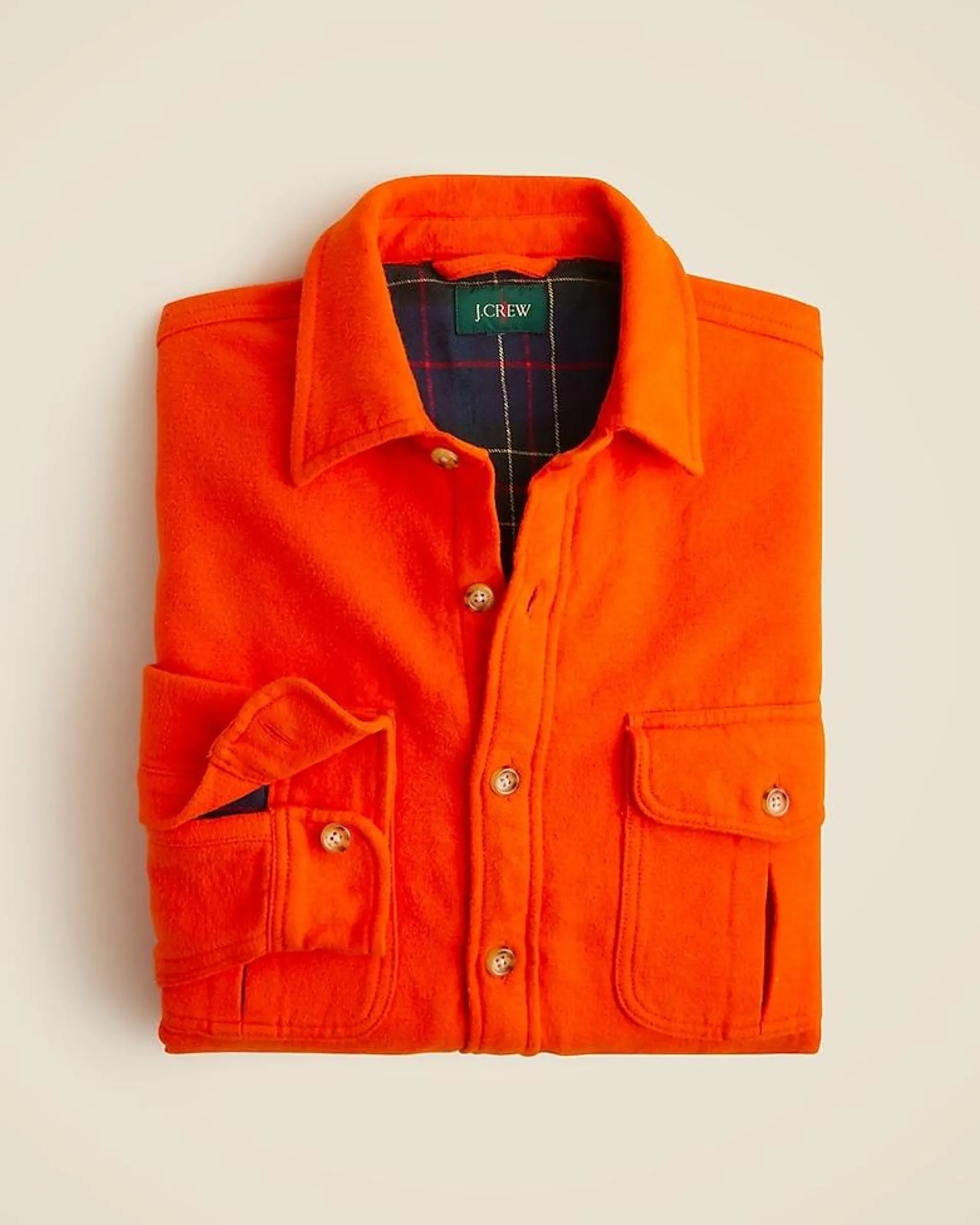 Flannel-lined heavyweight chamois workshirt