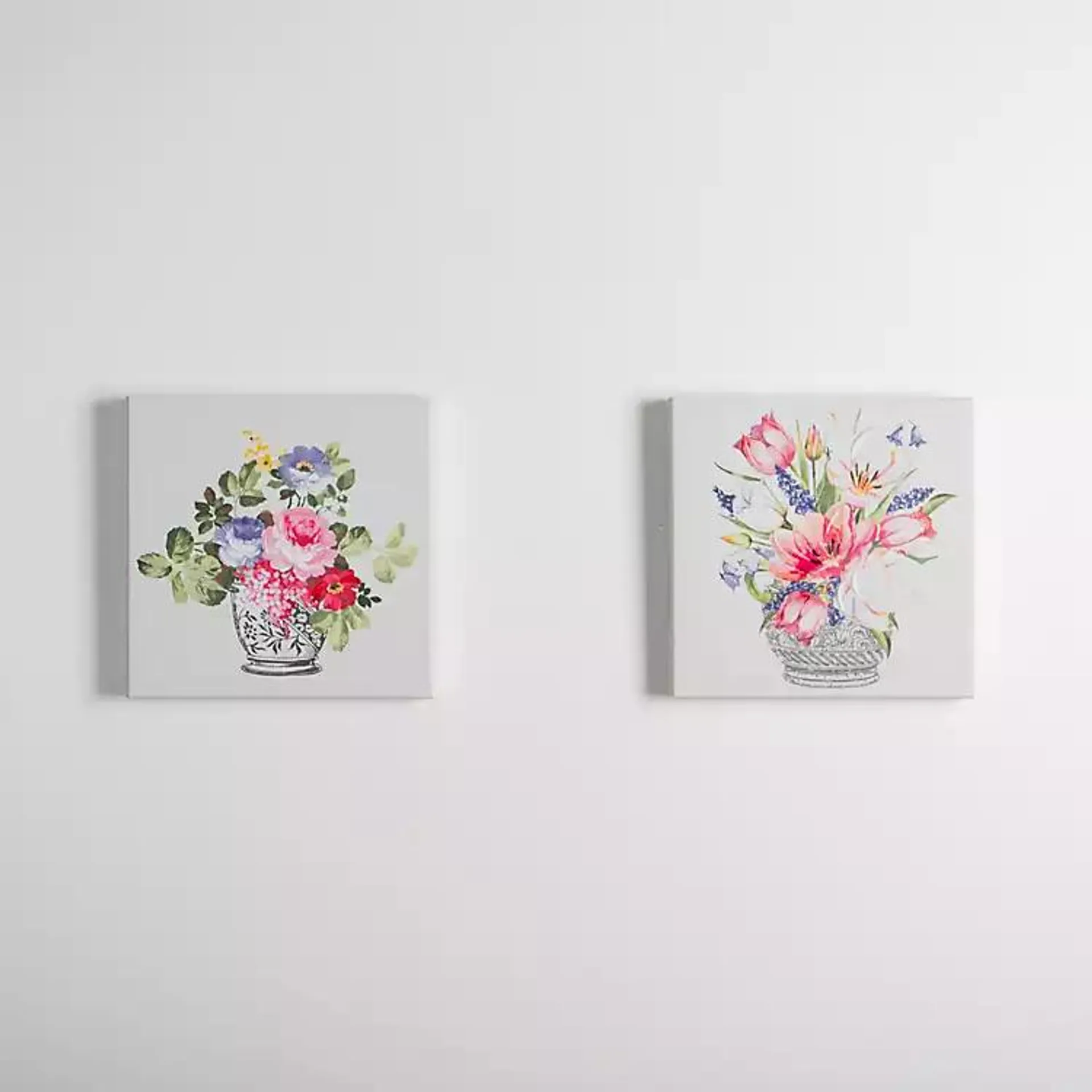 Ornatia Bouquet Canvas Art Prints, Set of 2