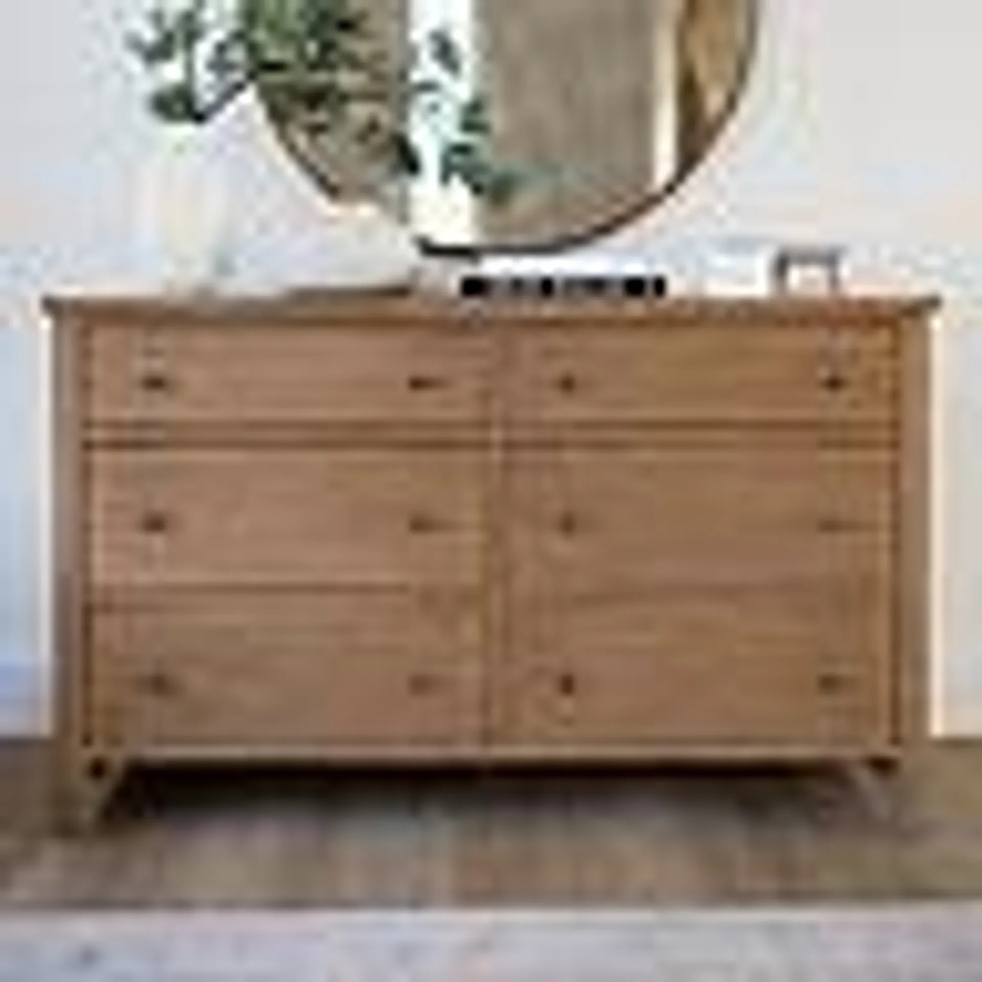 details by Becki Owens 6-Drawer Ren Dresser, Distressed Natural Wood Finish