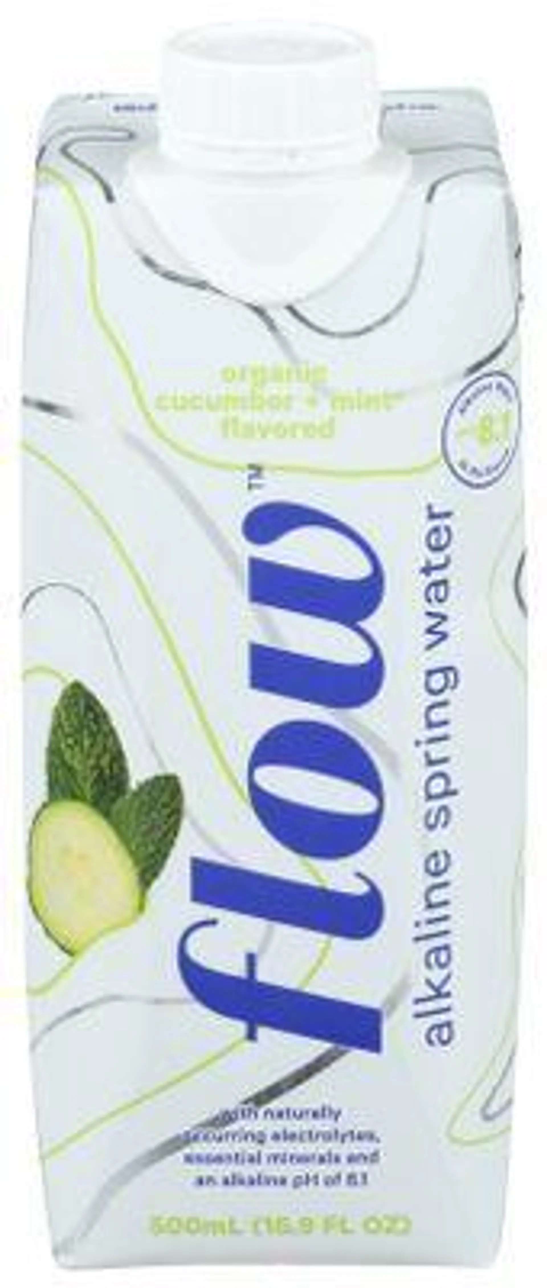 Flow Organic Cucumber & Mint Alkaline Spring Water