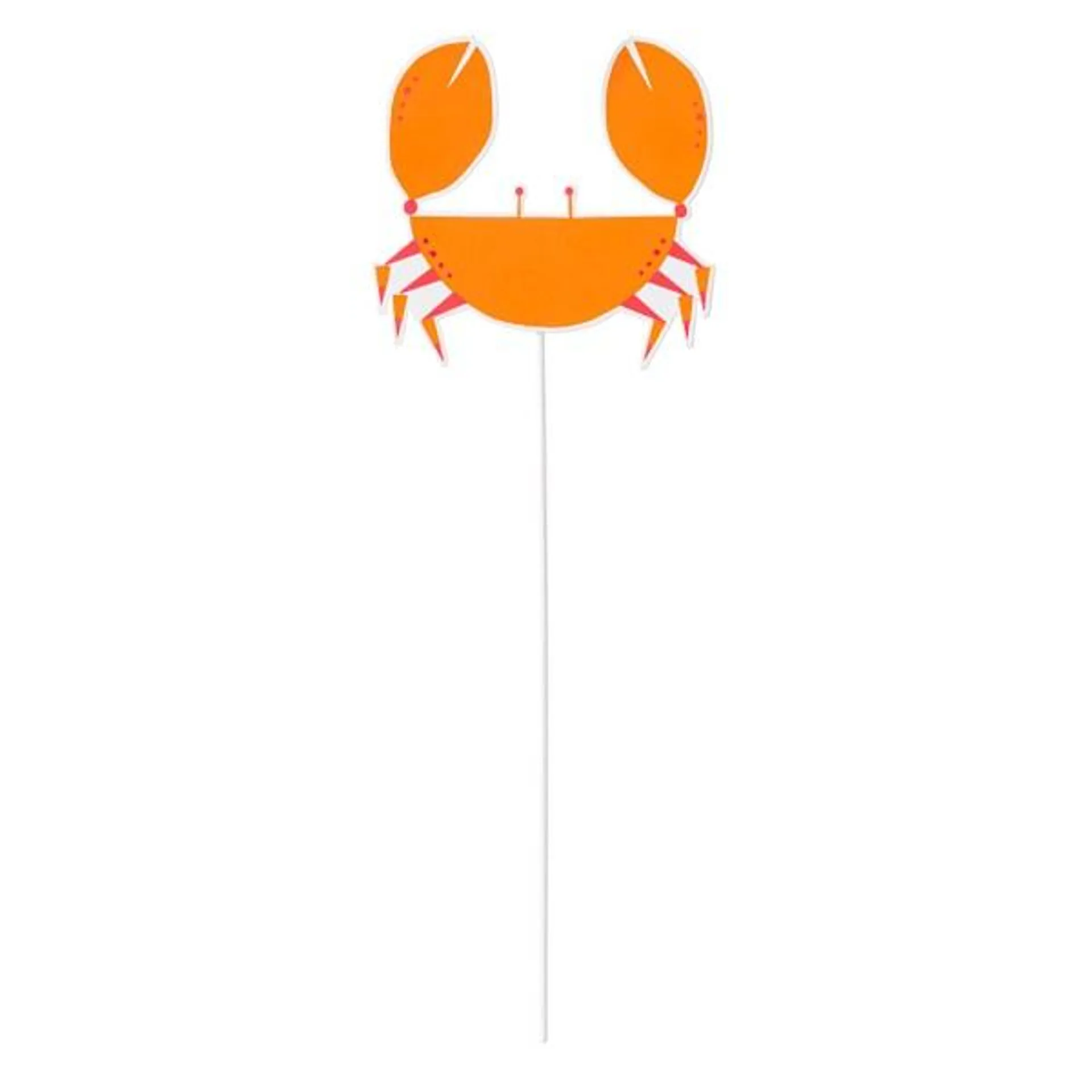 Sunny Club Orange Metal Crab Yard Pick, 14"