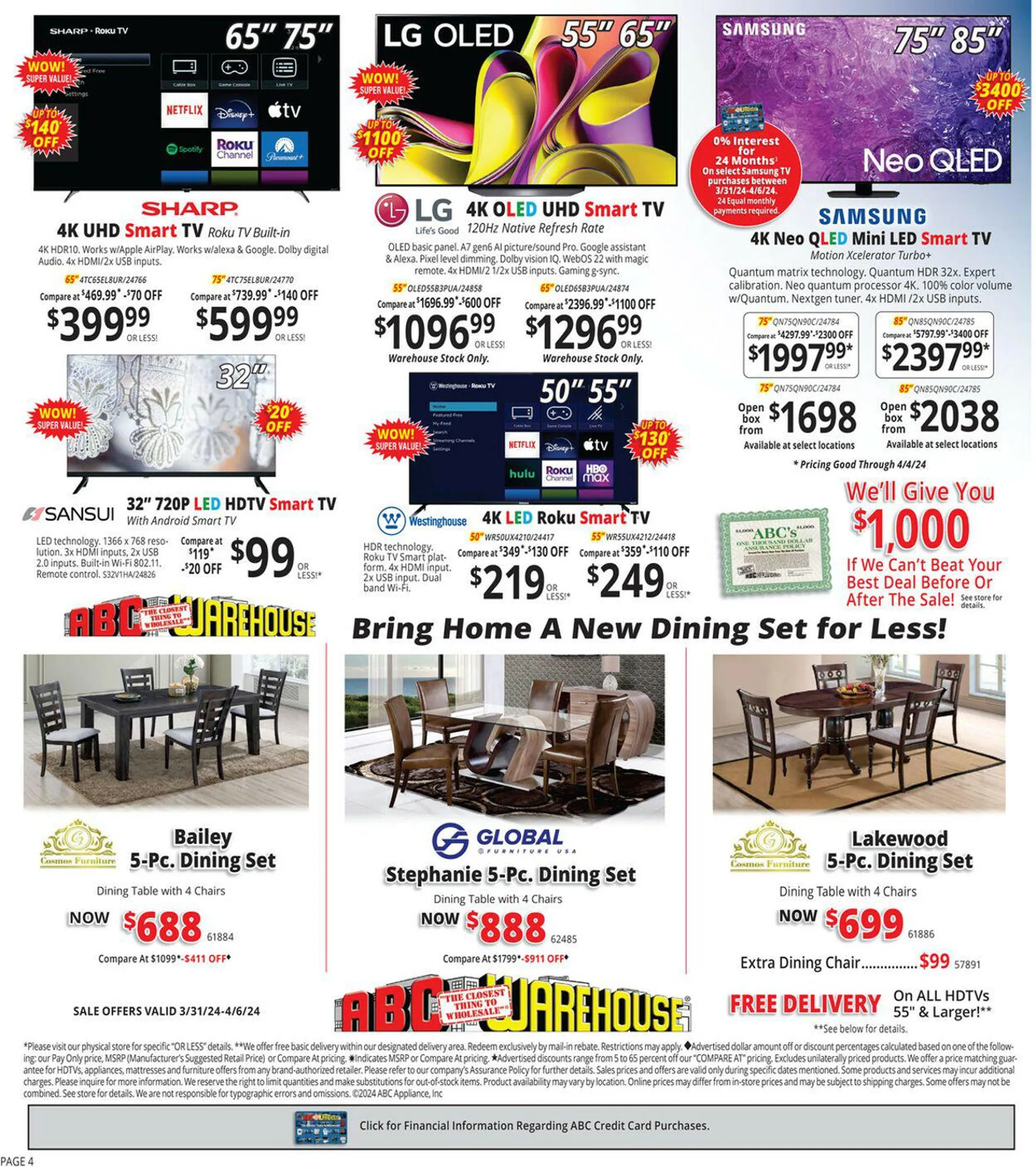 Weekly ad ABC Warehouse Current weekly ad from March 31 to April 6 2024 - Page 4