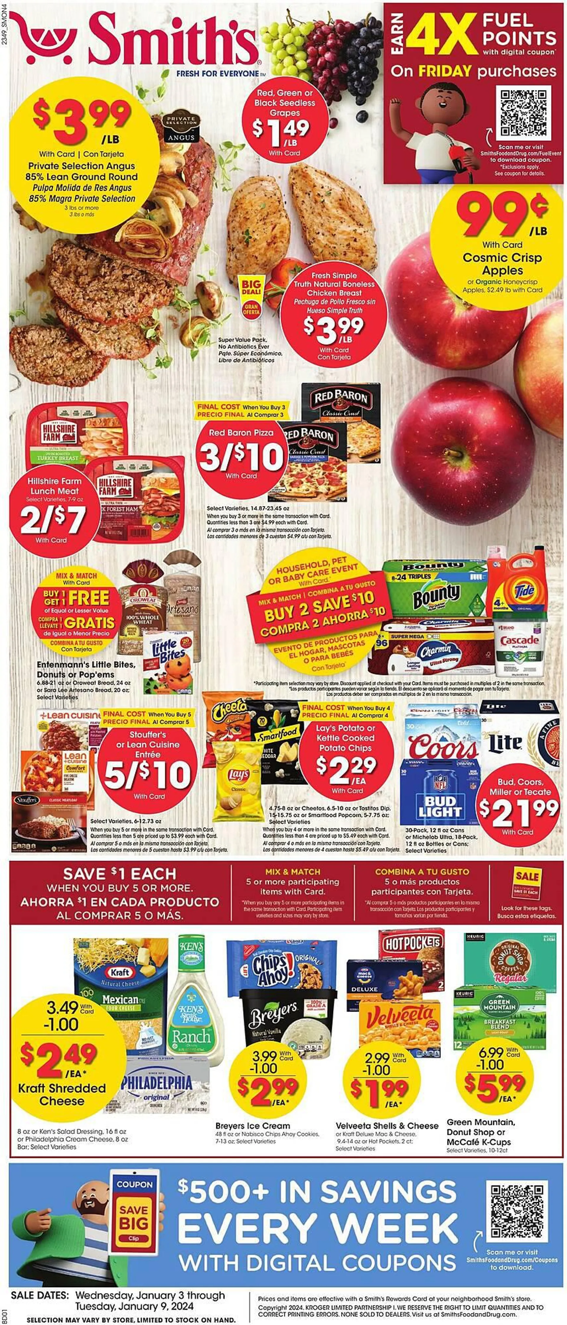 Weekly ad Smith's Weekly Ad from January 3 to January 9 2024 - Page 1