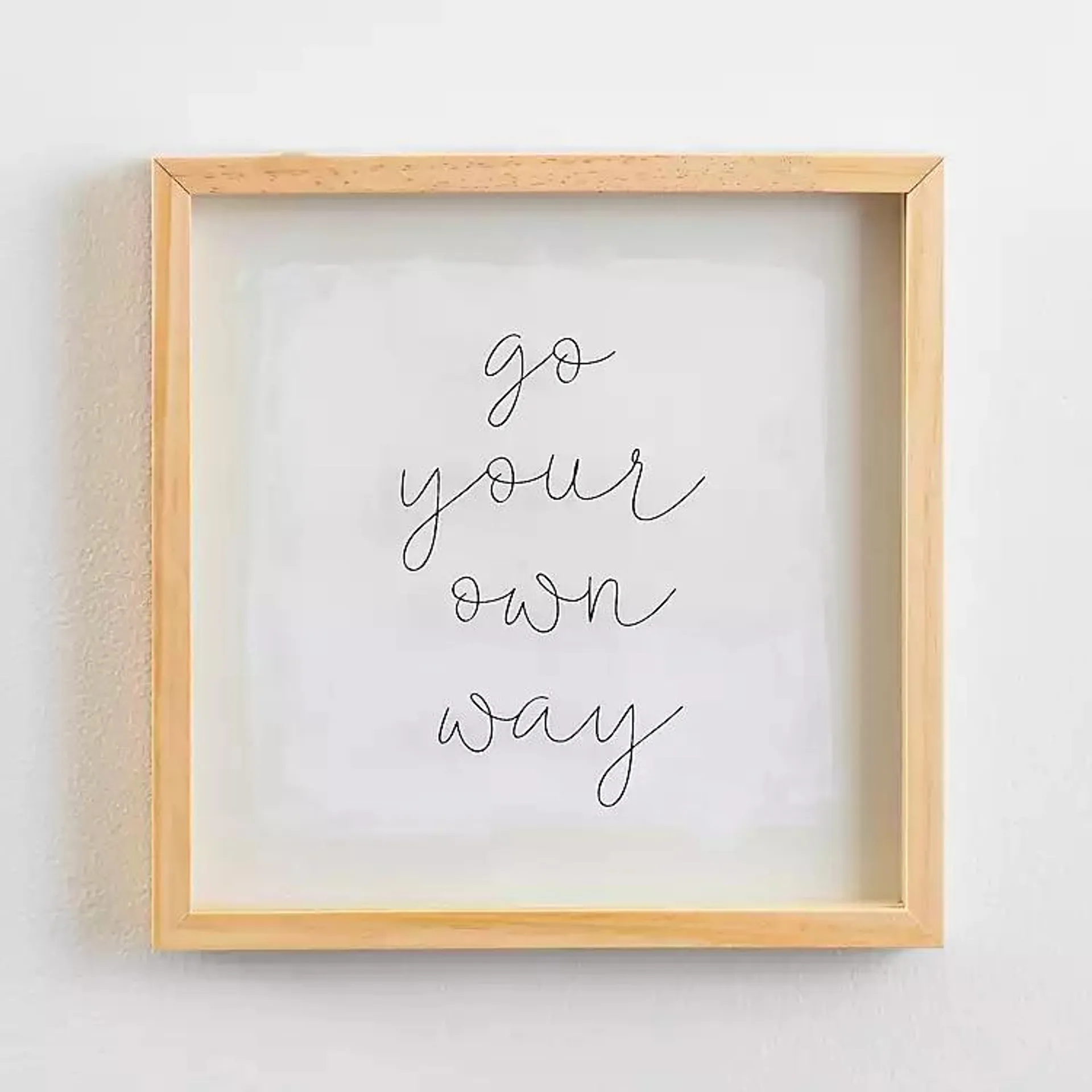 Go Your Own Way Framed Glass Plaque