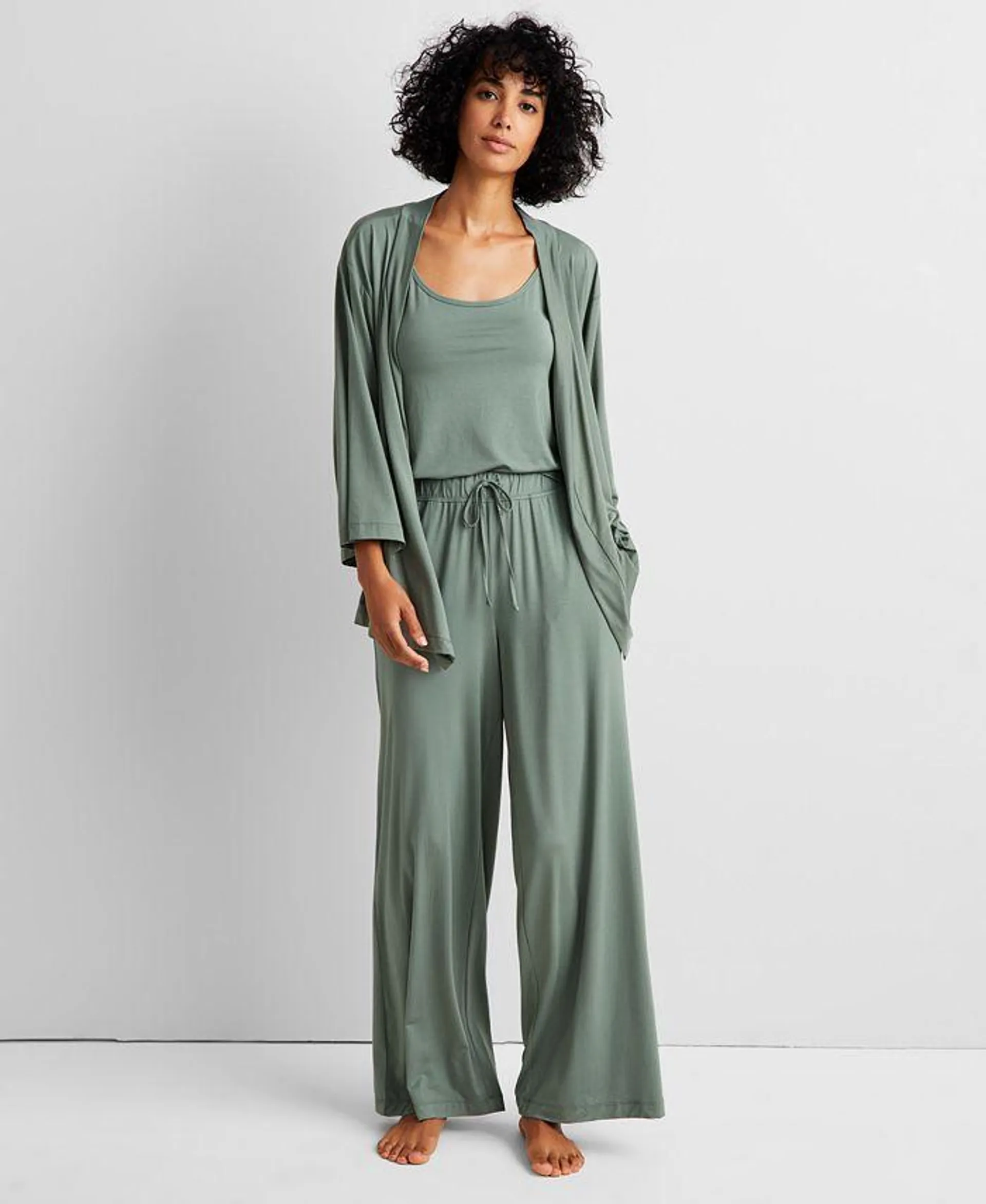 Women's 3-Piece. Fluid-Knit Pajama Set, Created for Macy's