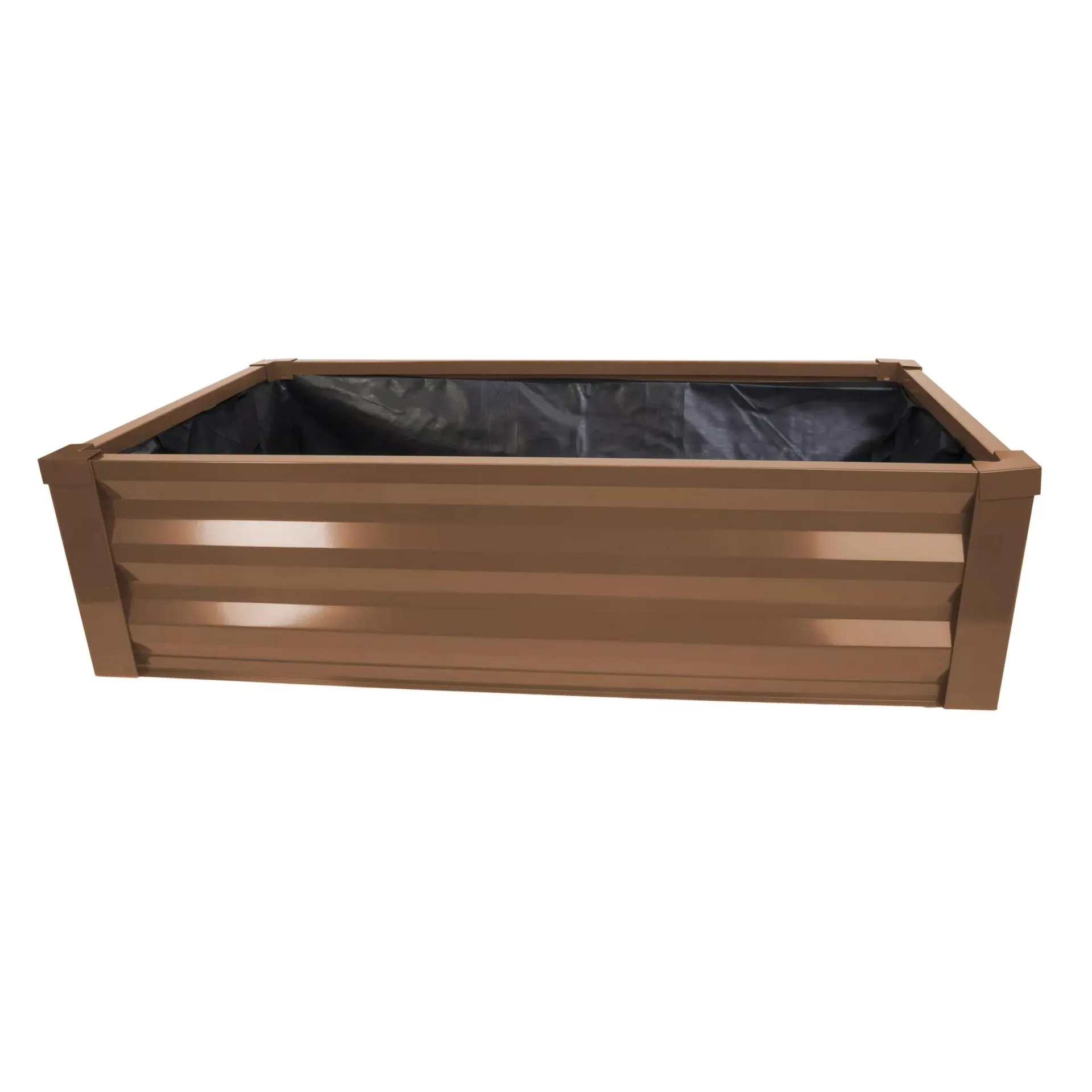 Panacea Raised Metal Bed Planter with Liner - Bronze