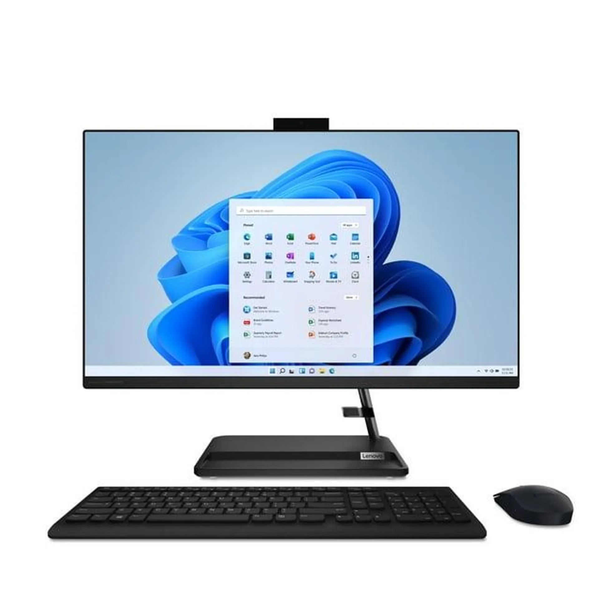 Lenovo IdeaCentre 3i 27 inch FHD Touch All-in-One Windows Desktop Intel Core i5-12450H 8GB RAM 512GB SSD Black