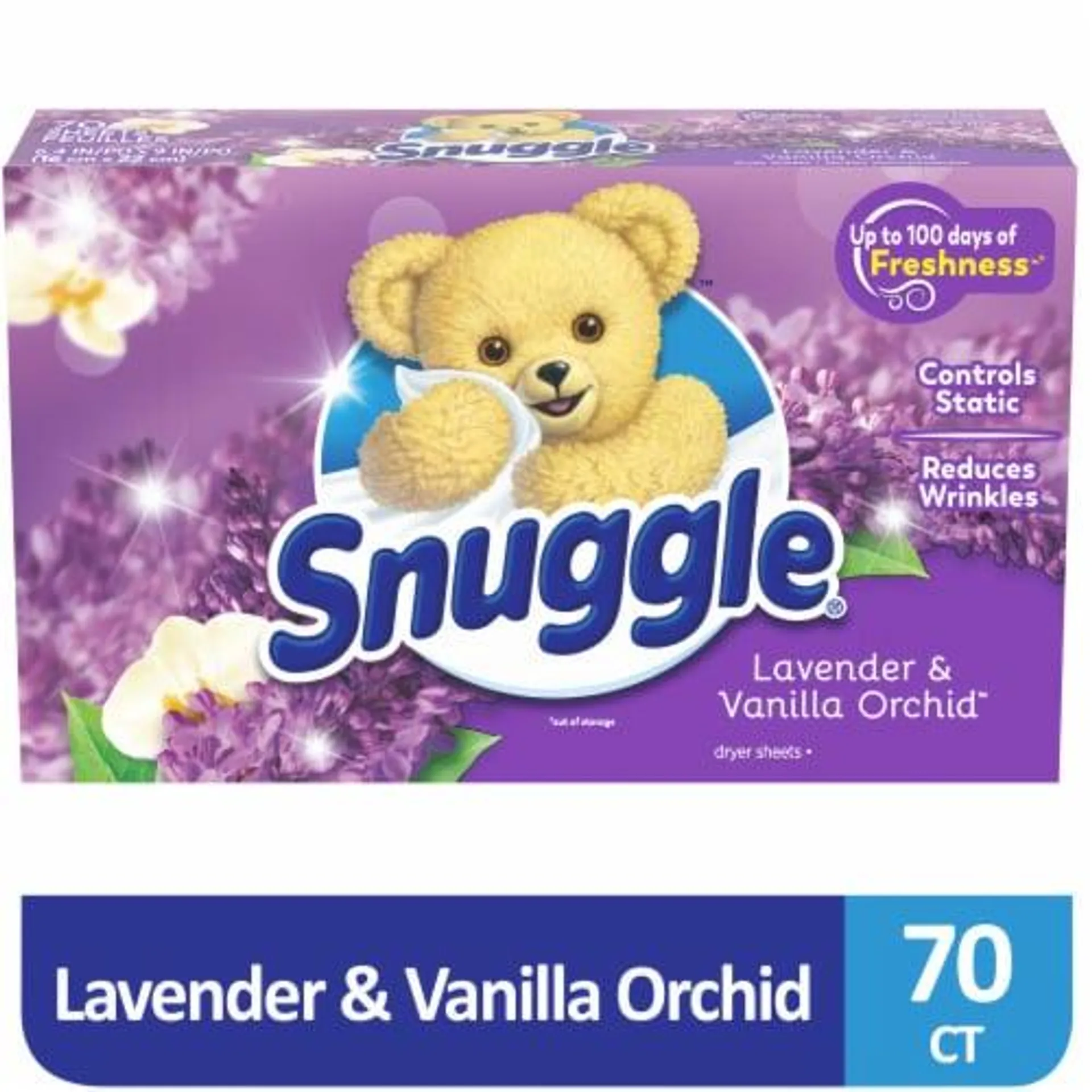 Snuggle® Lavender & Vanilla Orchid® Scented Fabric Softener Dryer Sheets