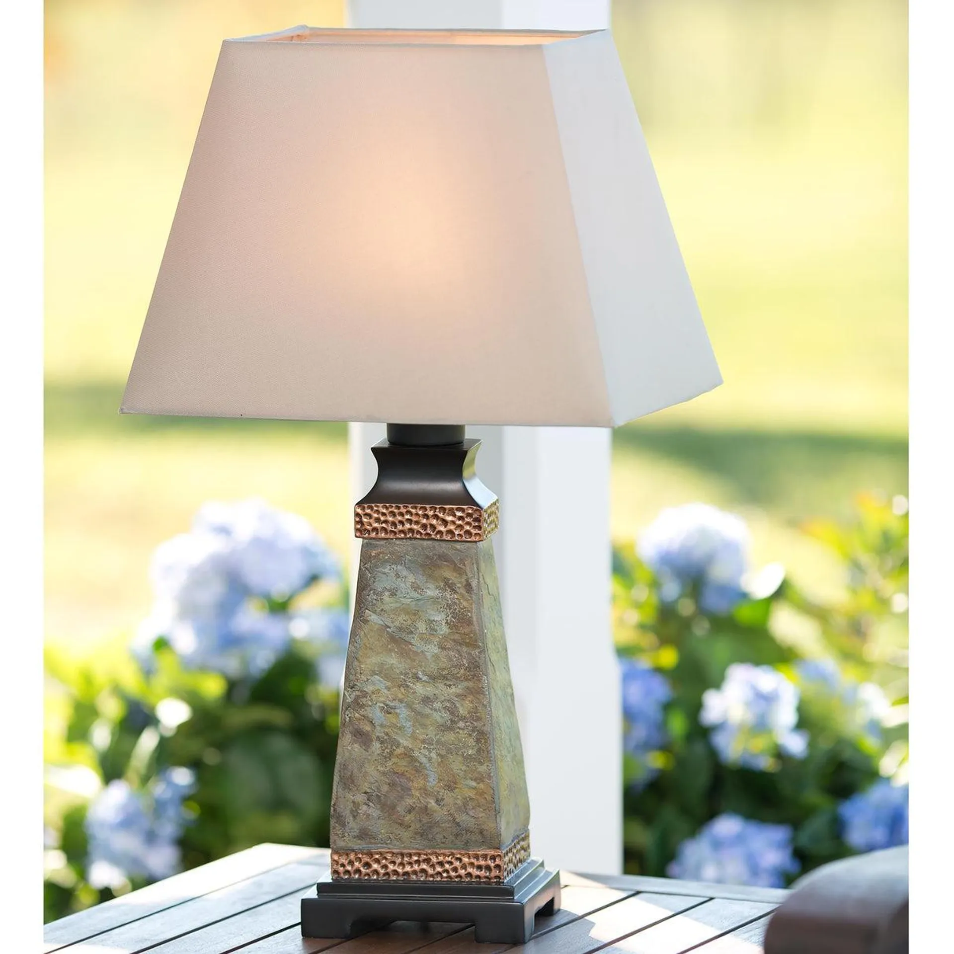 Weatherproof Slate Outdoor Table Lamp