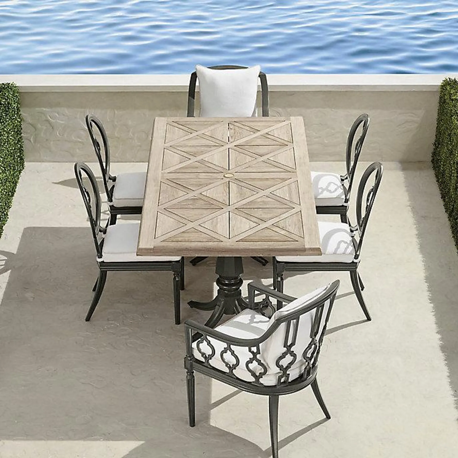 Avery 7-pc. Rectangular Dining Set in Slate Finish