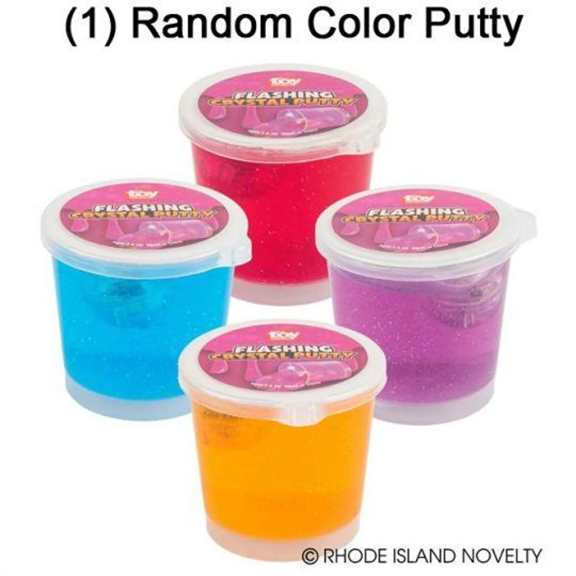 Rhode Island Novelty - FLASHING CRYSTAL PUTTY (1 random color)(2.5 inch)