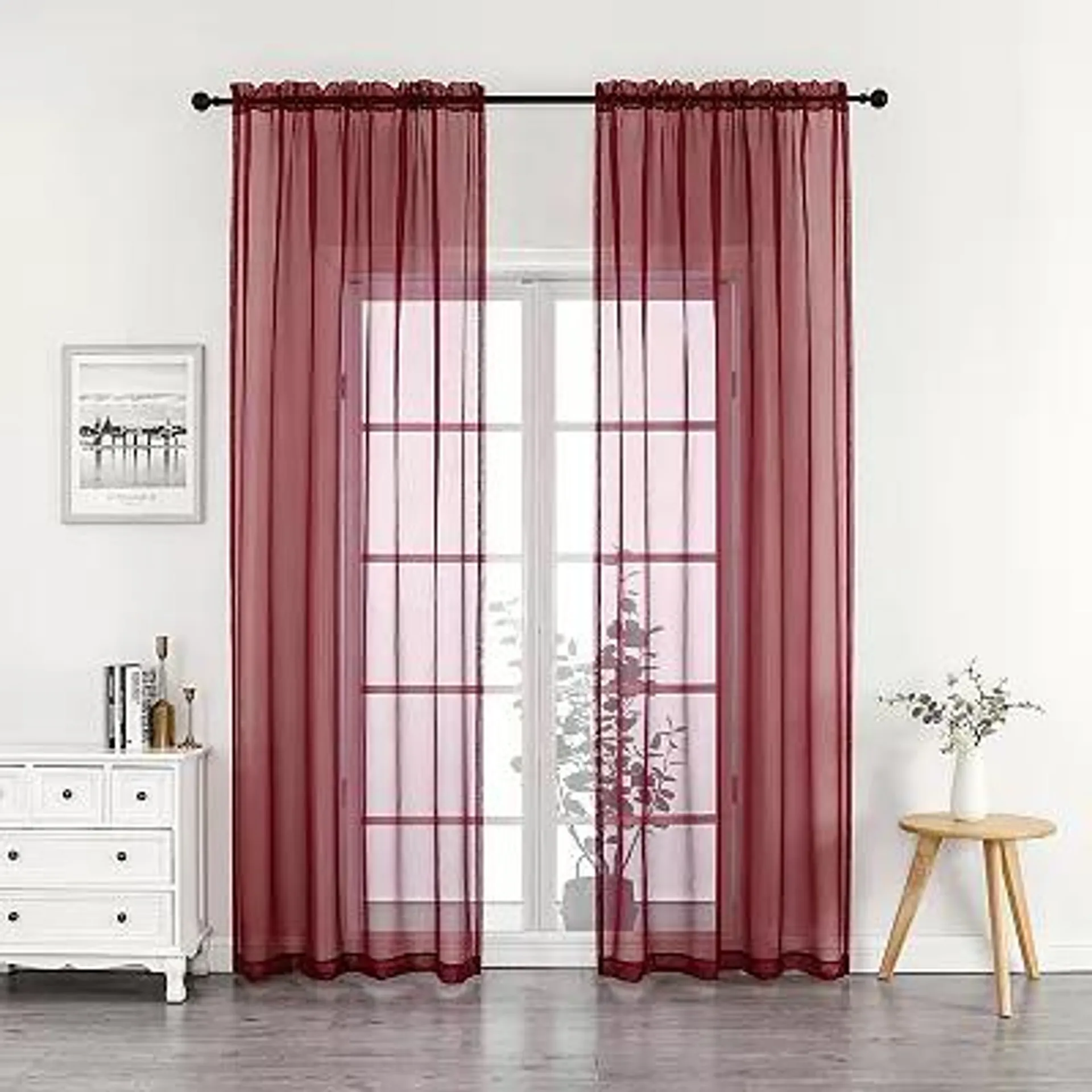 Crystal Sheer 2-pack Window Curtain Set