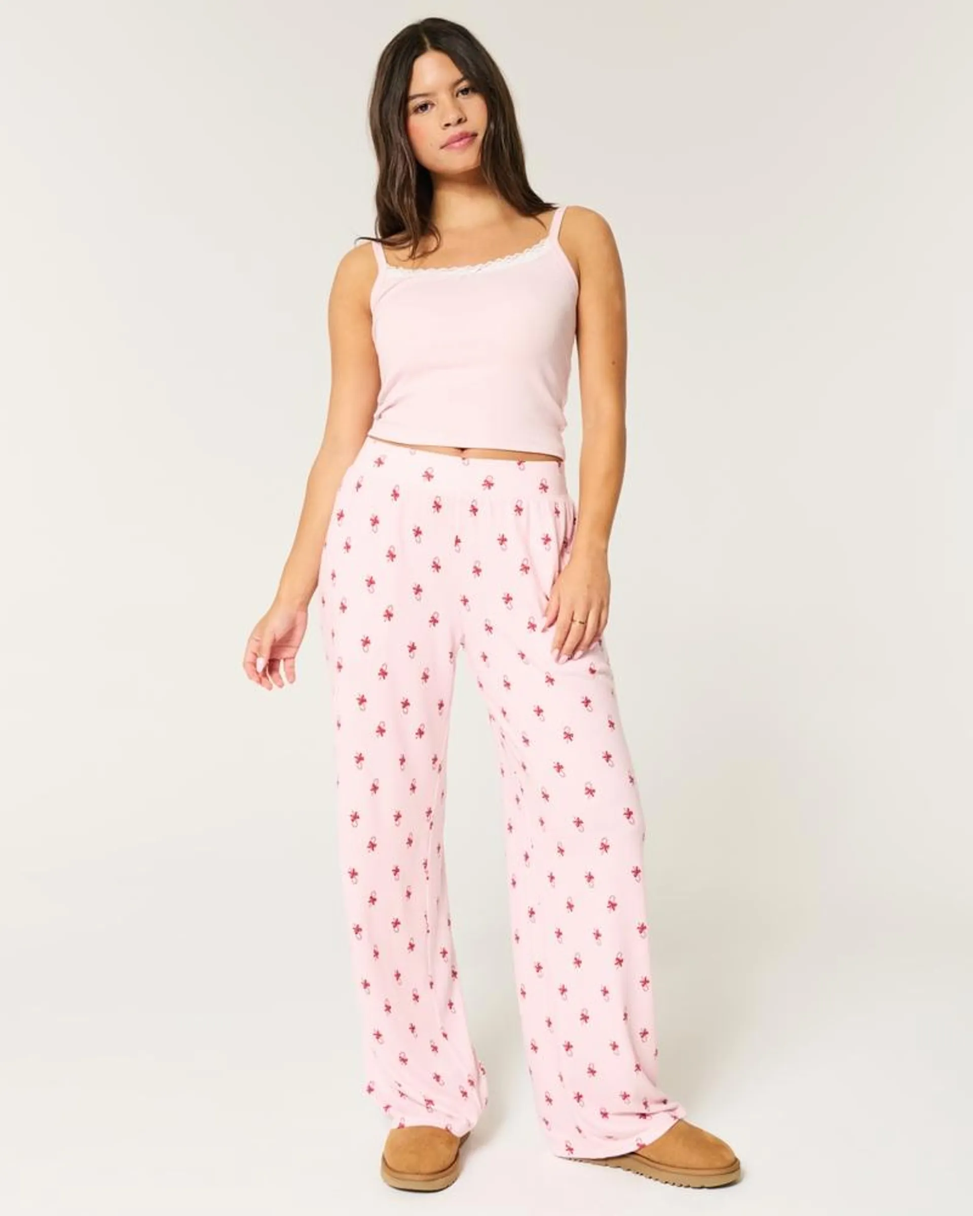 Cozy Wide-Leg Pajama Pants